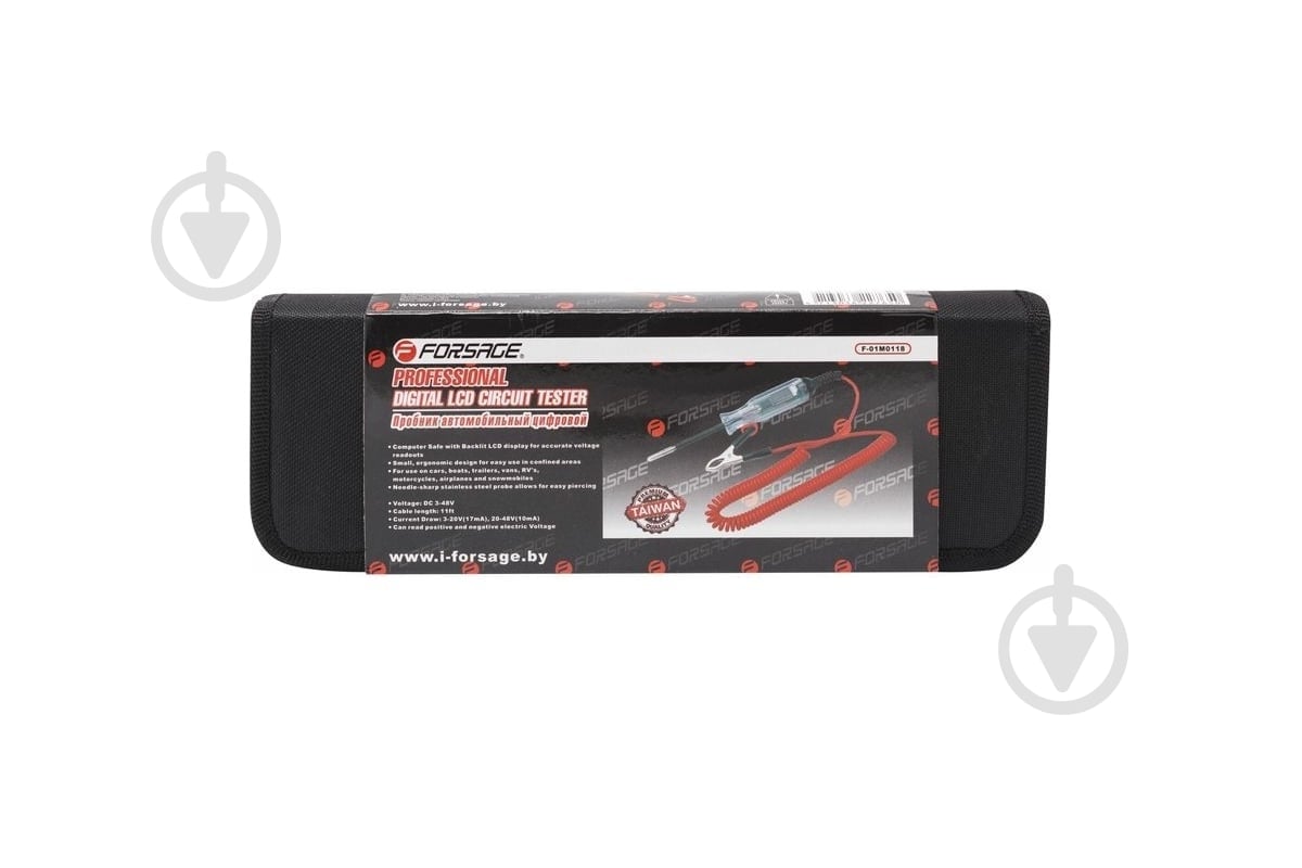 Пробник автомобильный Forsage цифровой 6-48V (длина провода — 3,5 м) в сумке - фото 2 Пробник автомобильный Forsage цифровой 6-48V (длина провода — 3,5 м) в сумке - фото 2