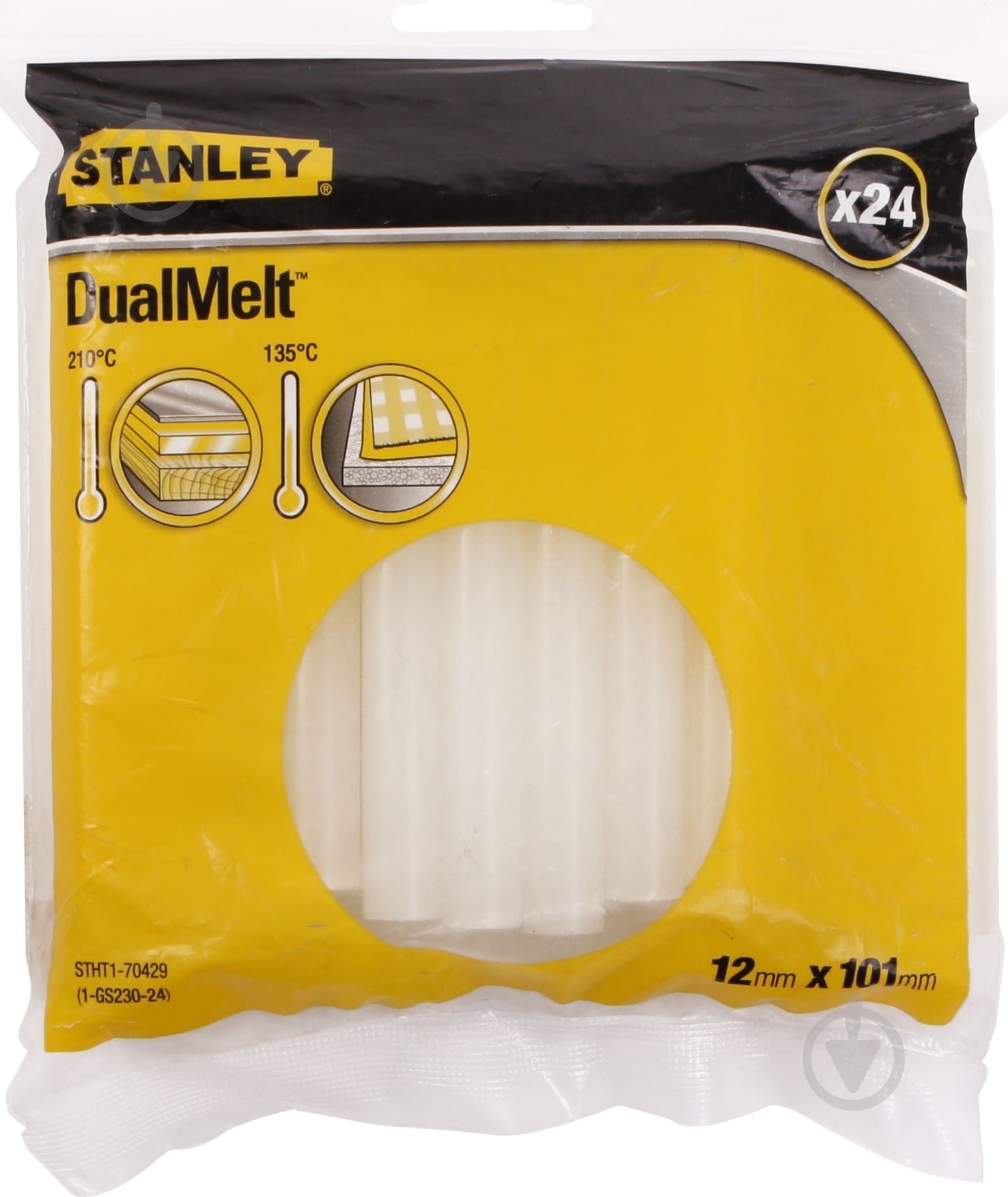 Стержни клеевые Stanley DualMelt 11 мм 24 шт. STHT1-70429 - фото 1 Стержни клеевые Stanley DualMelt 11 мм 24 шт. STHT1-70429 - фото 1