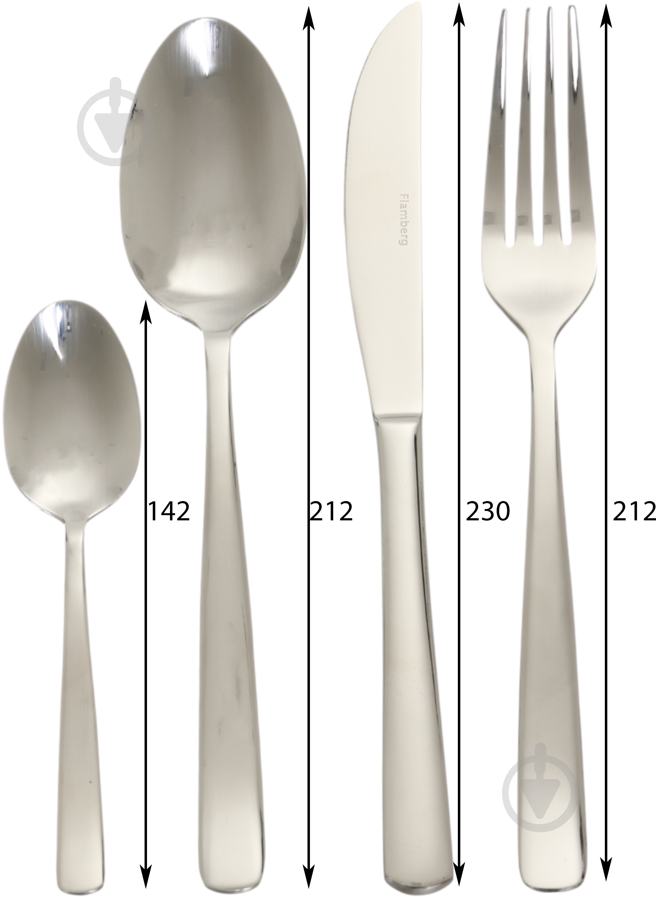 Набор столовых приборов Flamberg Lazio нержавеющая сталь 24 шт. - фото 2 Набор столовых приборов Flamberg Lazio нержавеющая сталь 24 шт. - фото 2
