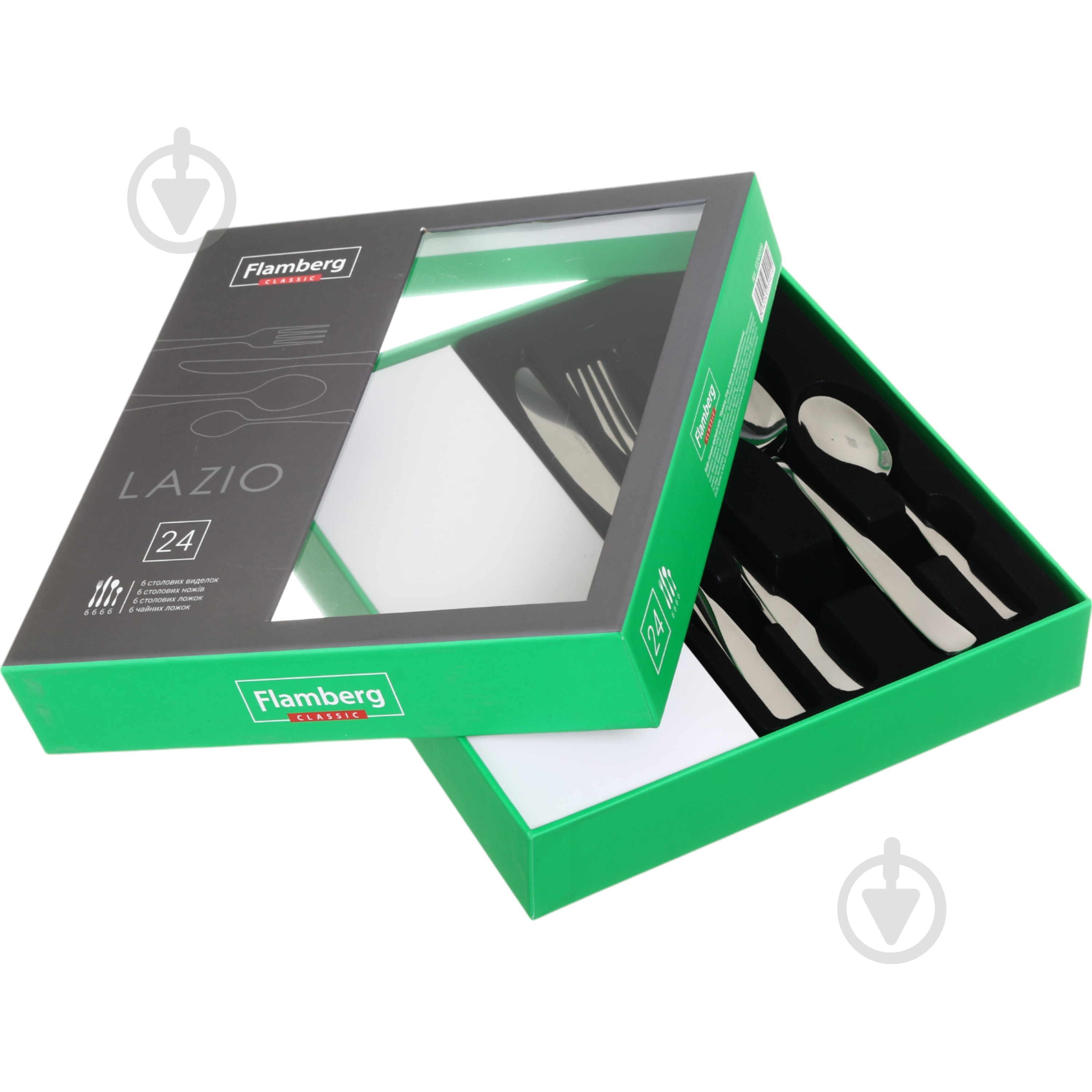 Набор столовых приборов Flamberg Lazio нержавеющая сталь 24 шт. - фото 16 Набор столовых приборов Flamberg Lazio нержавеющая сталь 24 шт. - фото 16