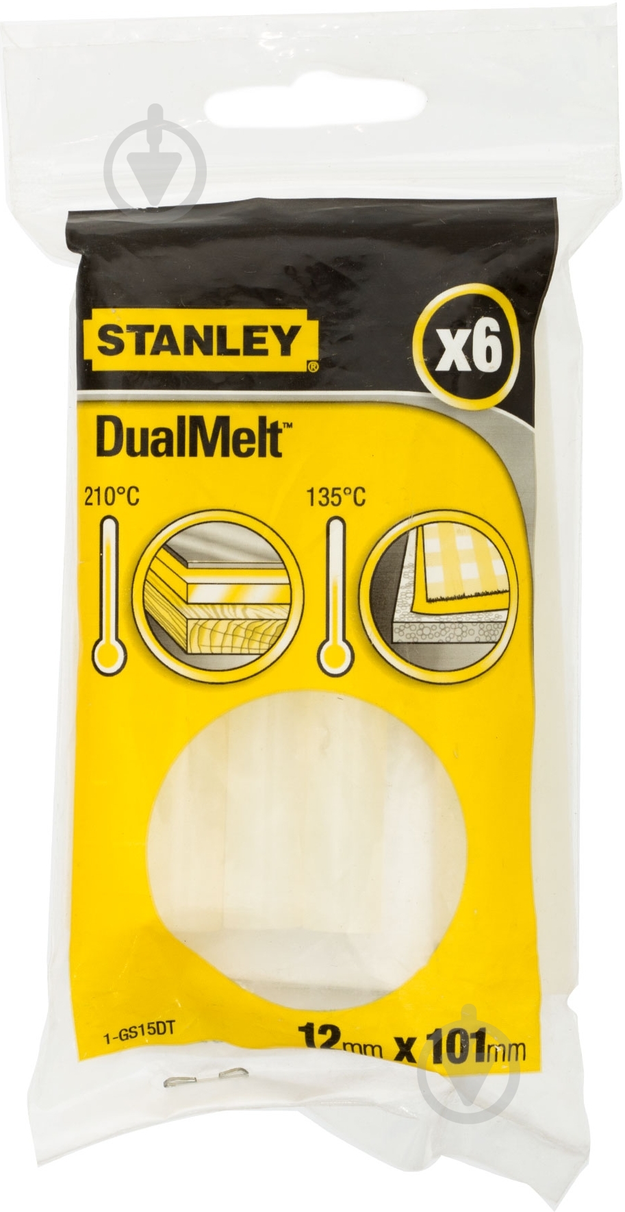 Стержни клеевые Stanley DualMelt 12 мм 6 шт. 1-GS15DT - фото 1 Стержни клеевые Stanley DualMelt 12 мм 6 шт. 1-GS15DT - фото 1