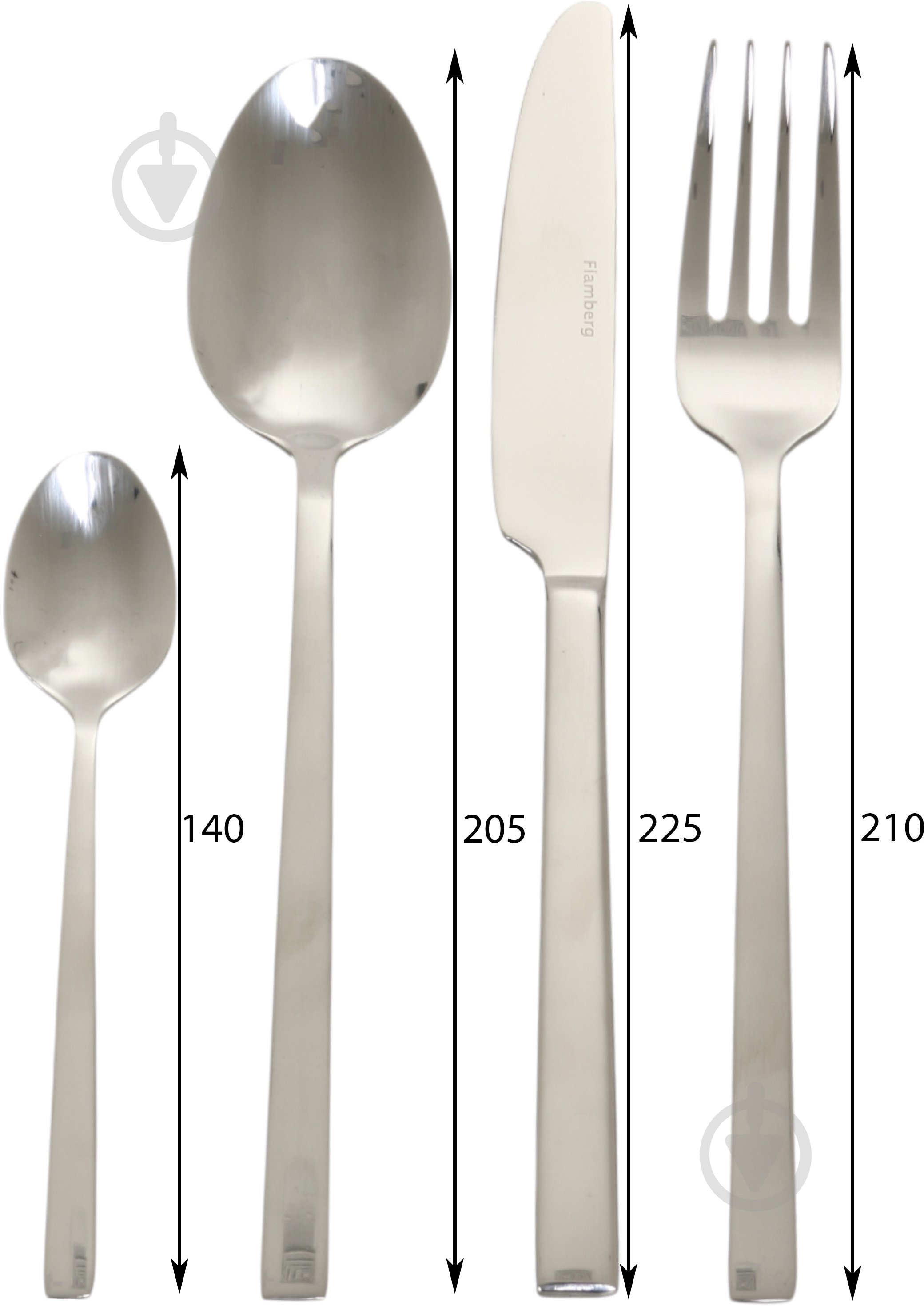 Набор столовых приборов Flamberg Umbria нержавеющая сталь 24 шт. - фото 2 Набор столовых приборов Flamberg Umbria нержавеющая сталь 24 шт. - фото 2