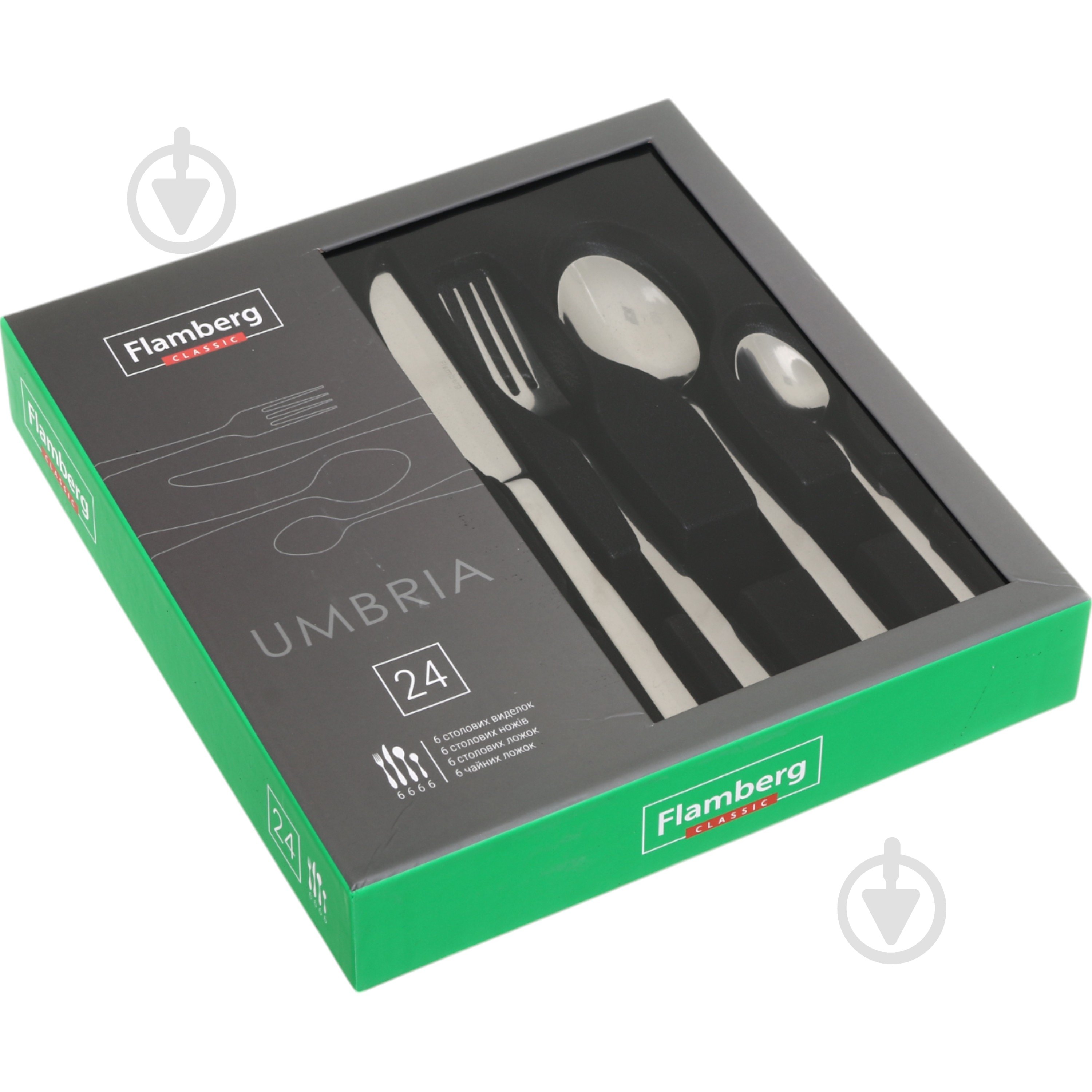 Набор столовых приборов Flamberg Umbria нержавеющая сталь 24 шт. - фото 15 Набор столовых приборов Flamberg Umbria нержавеющая сталь 24 шт. - фото 15
