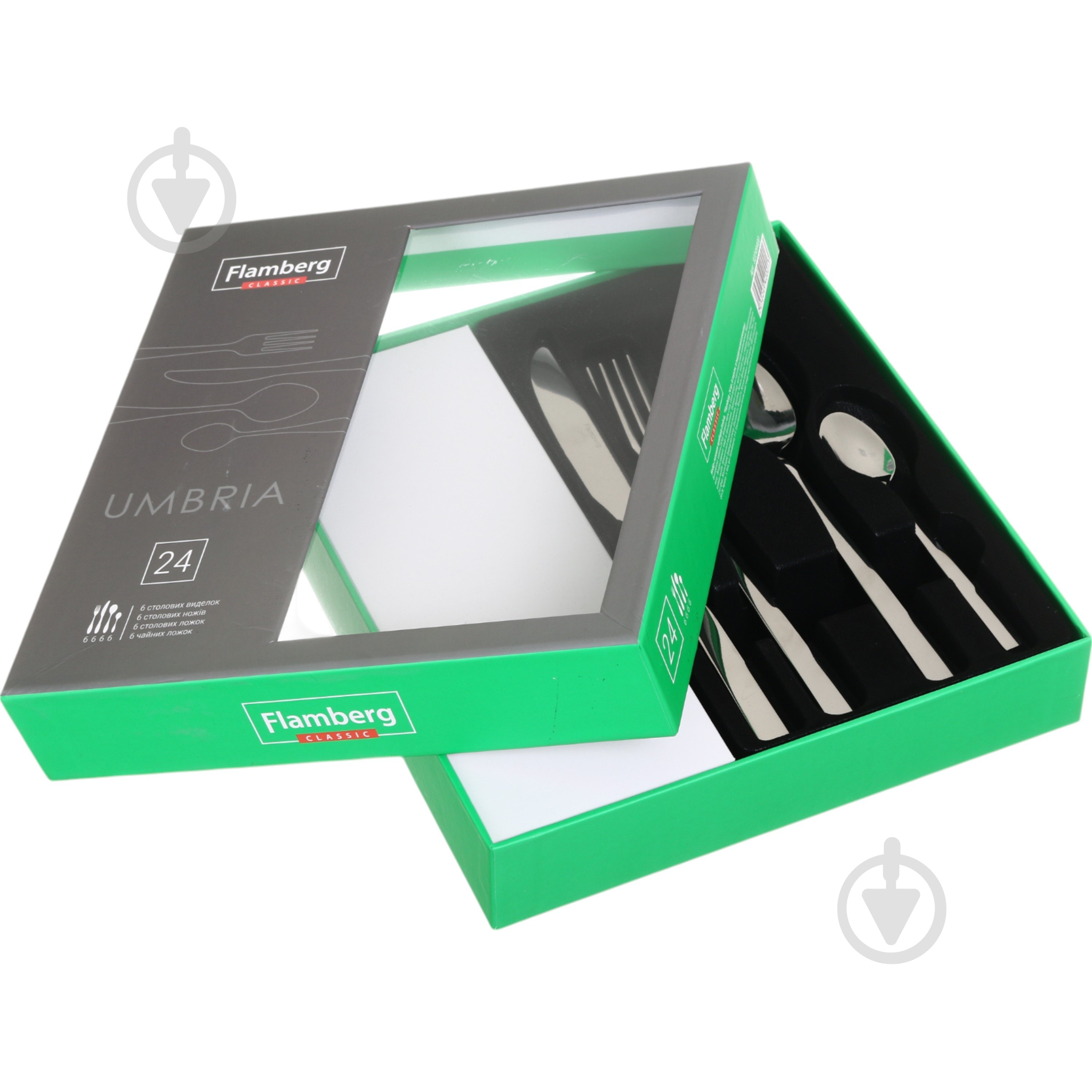 Набор столовых приборов Flamberg Umbria нержавеющая сталь 24 шт. - фото 16 Набор столовых приборов Flamberg Umbria нержавеющая сталь 24 шт. - фото 16