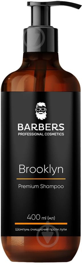 Шампунь BARBERS для чоловіків проти лупи Brooklyn 400 мл - фото 1 Шампунь BARBERS для чоловіків проти лупи Brooklyn 400 мл - фото 1