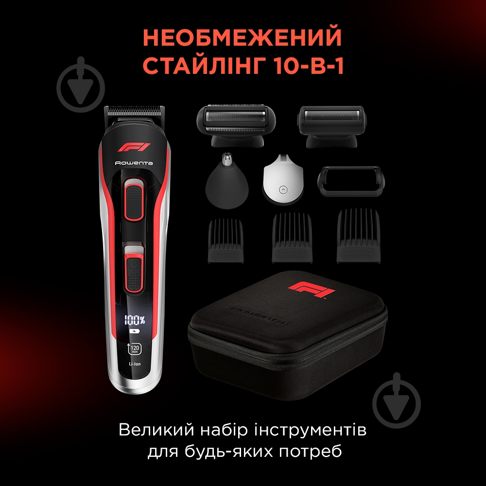 ВИТРИНА! Триммер универсальный Rowenta Formula 1® TN944MF0 - фото 4 ВИТРИНА! Триммер универсальный Rowenta Formula 1® TN944MF0 - фото 4