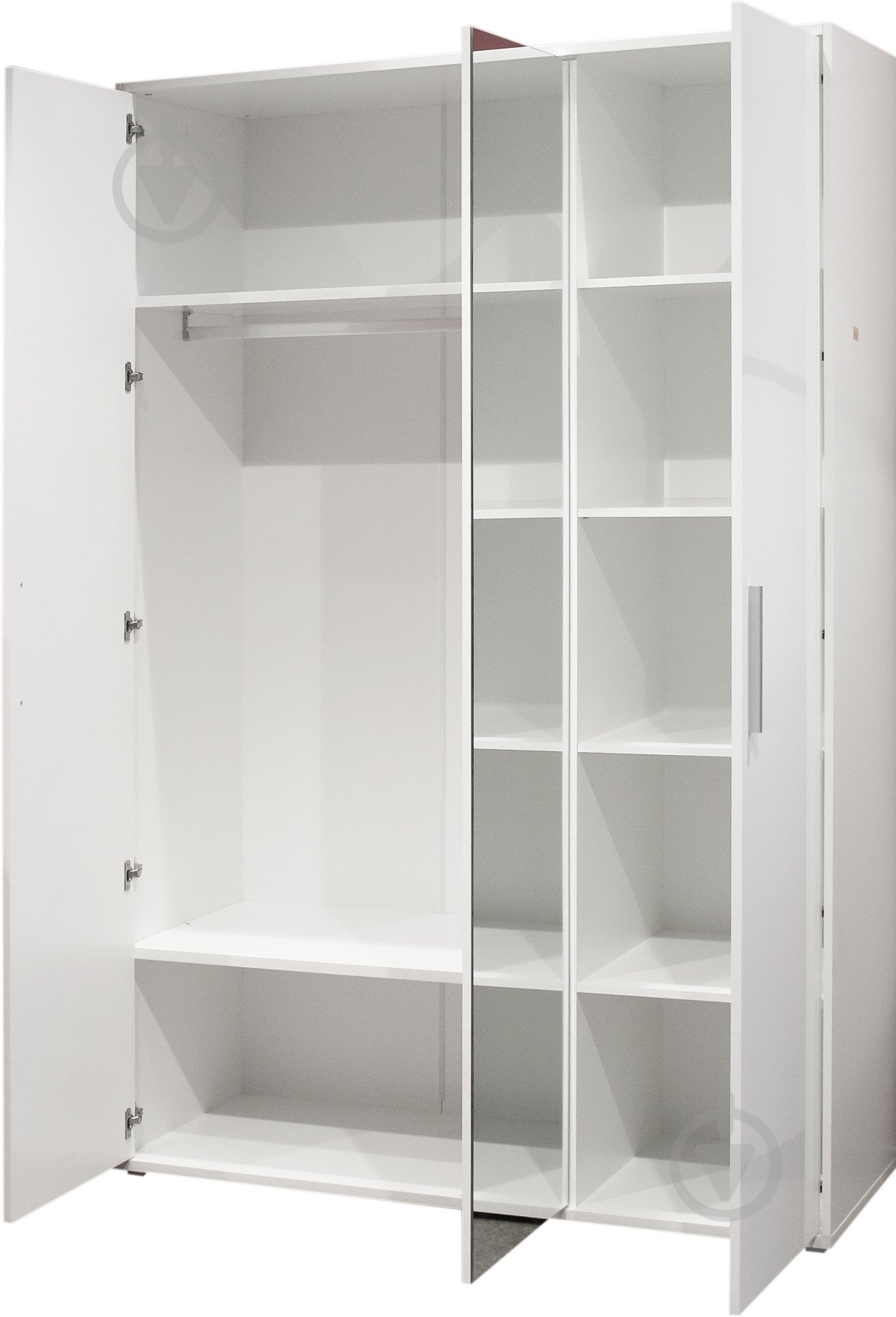 Шкаф Embawood Mirina 3-дверный 2270х1510х585 мм белый / белый лак - фото 3 Шкаф Embawood Mirina 3-дверный 2270х1510х585 мм белый / белый лак - фото 3