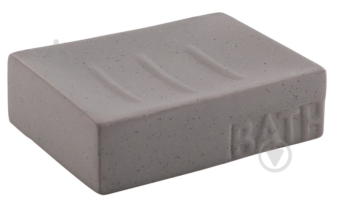 Мильниця Axentia Bath сірий доломіт 12x2,5x8,5 см - фото 1