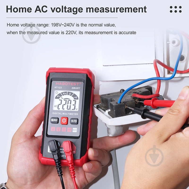 Мультиметр Habotest DC600V AC600V (HT123) - фото 4 Мультиметр Habotest DC600V AC600V (HT123) - фото 4
