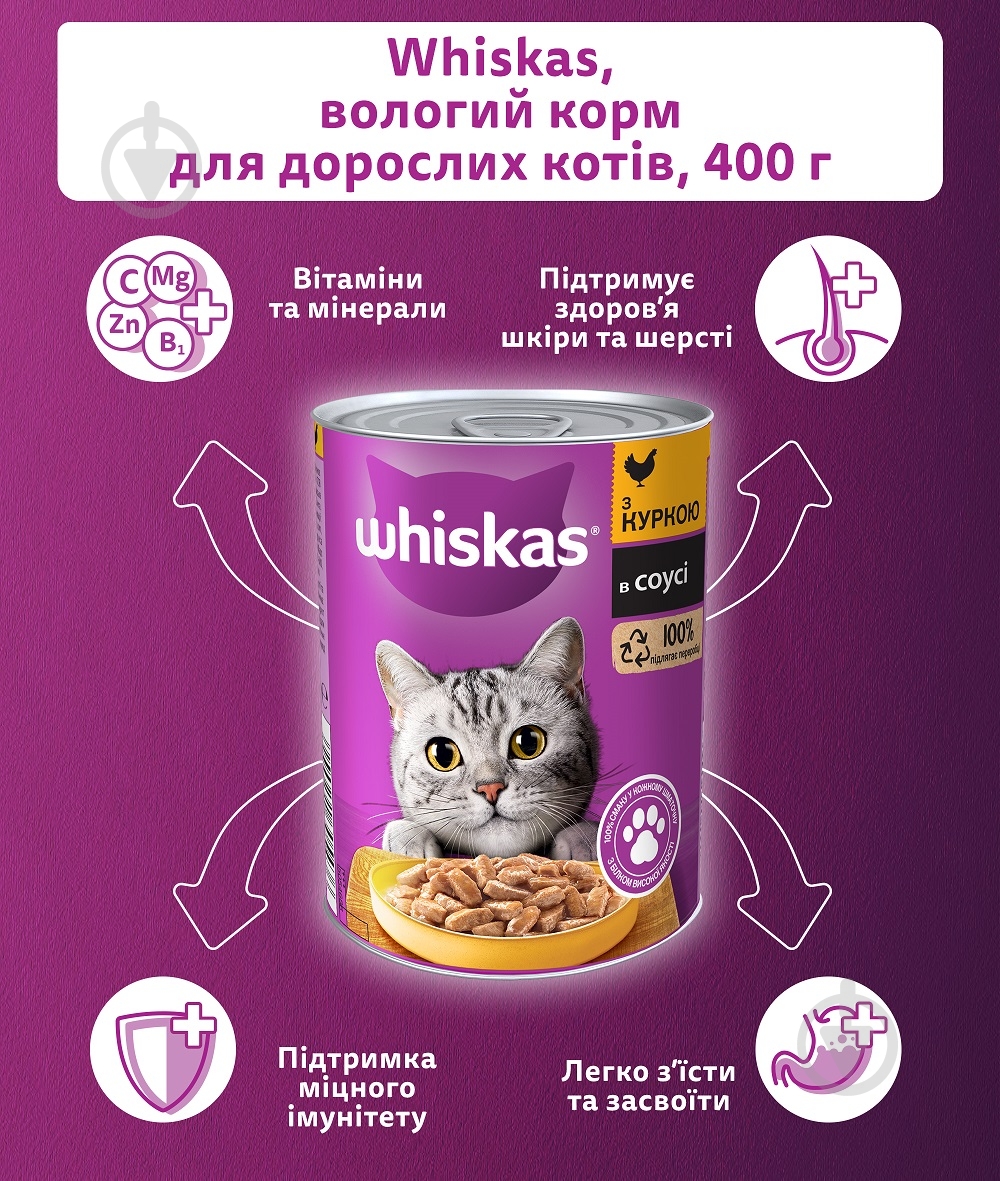Консерва Whiskas с курицей 400 г - фото 5