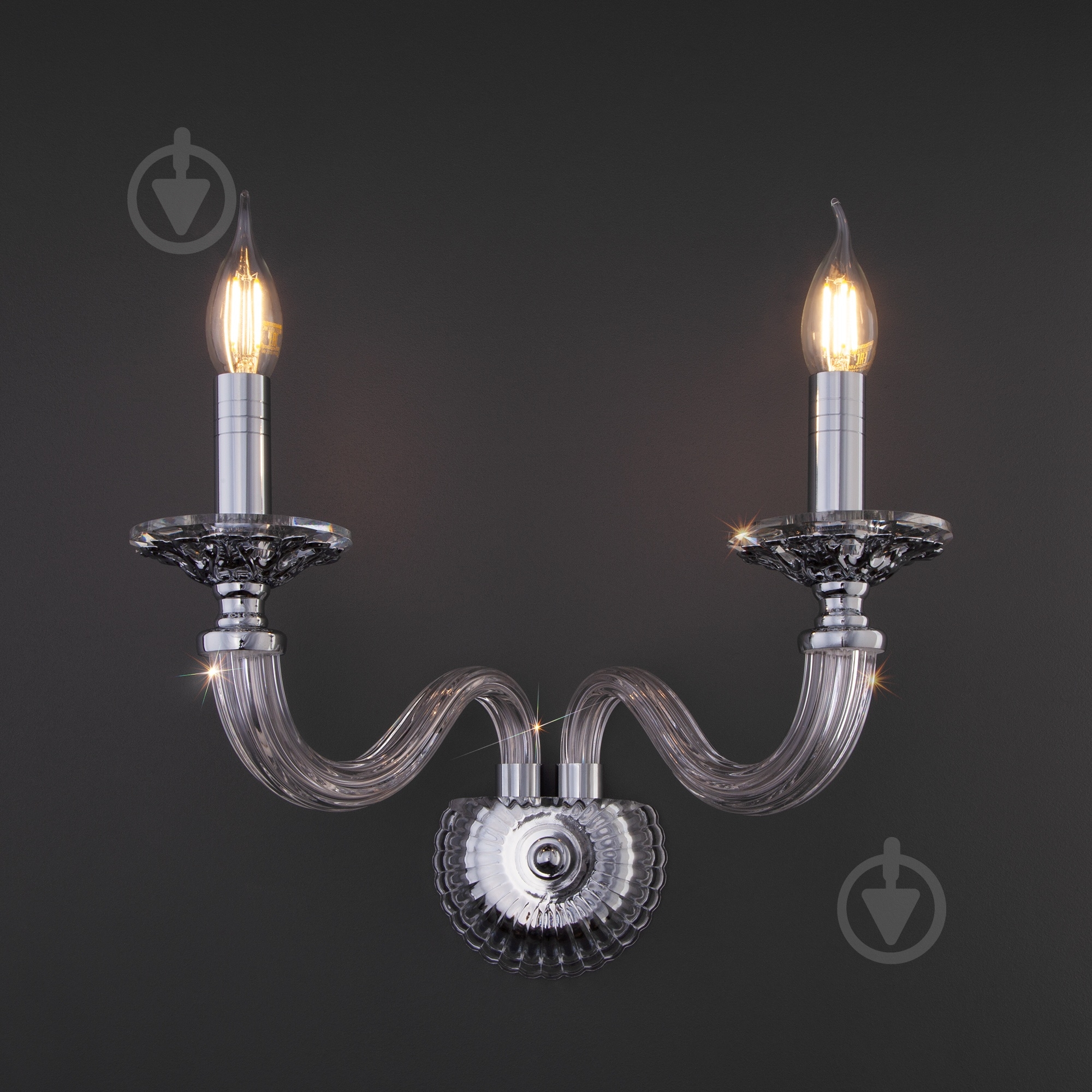 Бра Strotskis Olenna 2x60 Вт E14 хром 318/2 - фото 2