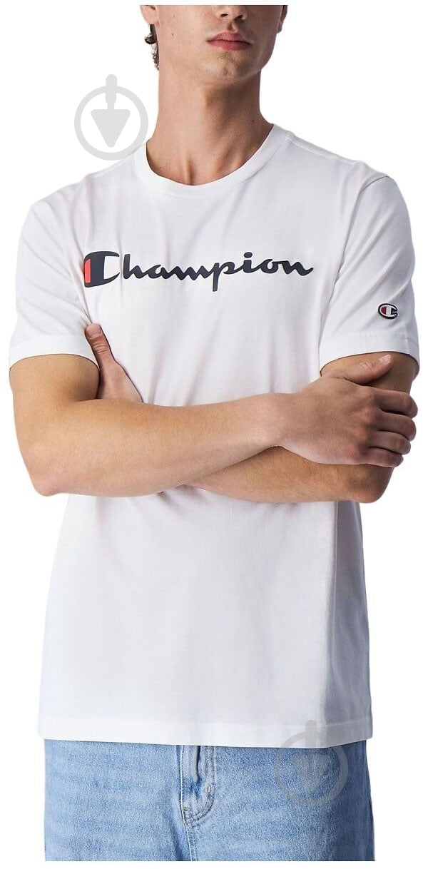 ᐉ Футболка Champion 219206-WW001/WHT р.M белый • Купить в Киеве