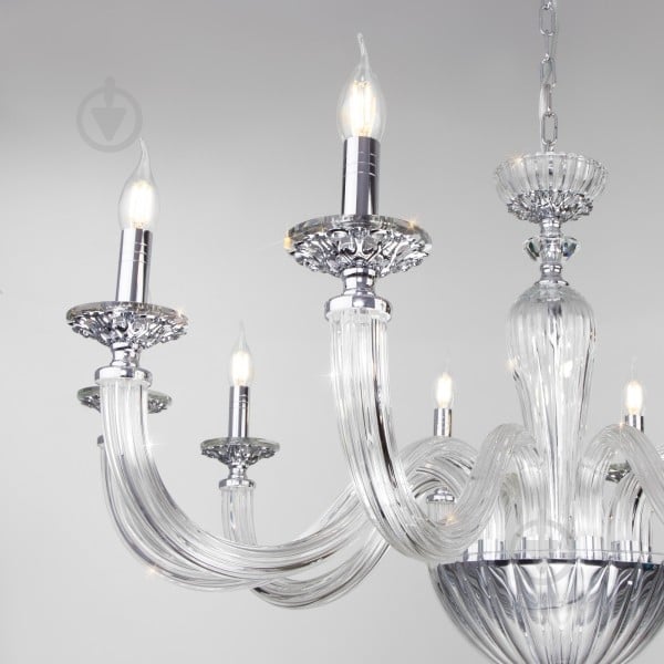 Люстра подвесная Strotskis Olenna 10x60 Вт E14 хром 318/10 - фото 2 Люстра подвесная Strotskis Olenna 10x60 Вт E14 хром 318/10 - фото 2