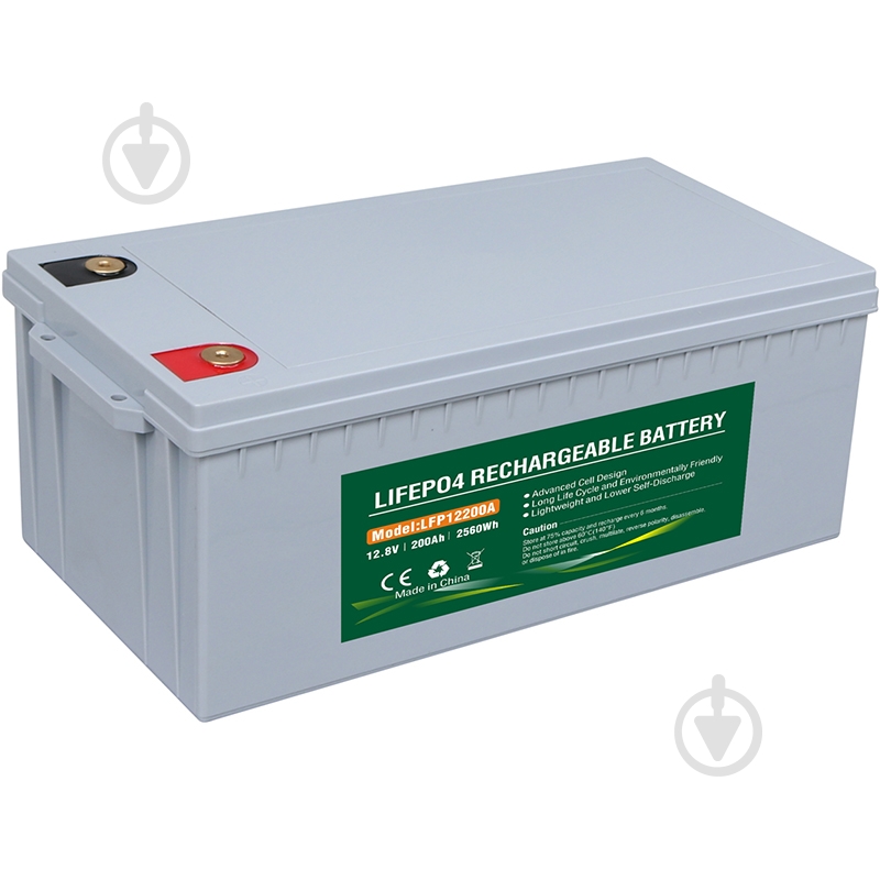 Аккумулятор PowerPlant LiFePO4 12.8V 200Ah (LFP12200B) - фото 1