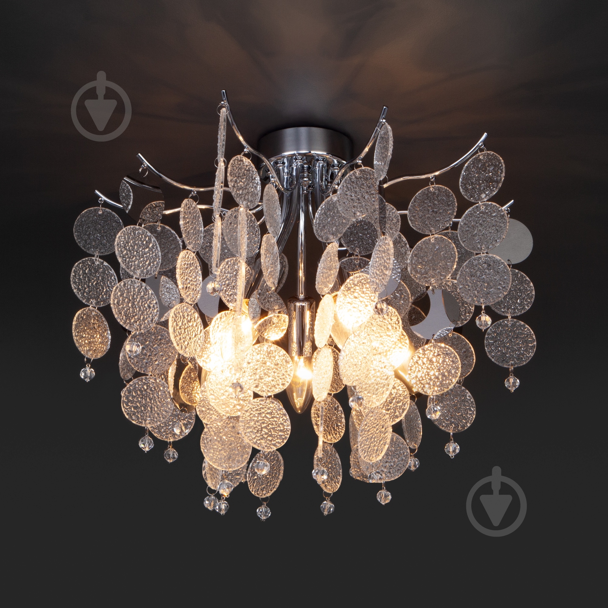 Люстра потолочная Strotskis Bolla 319/5 5x60 Вт E14 хром - фото 2