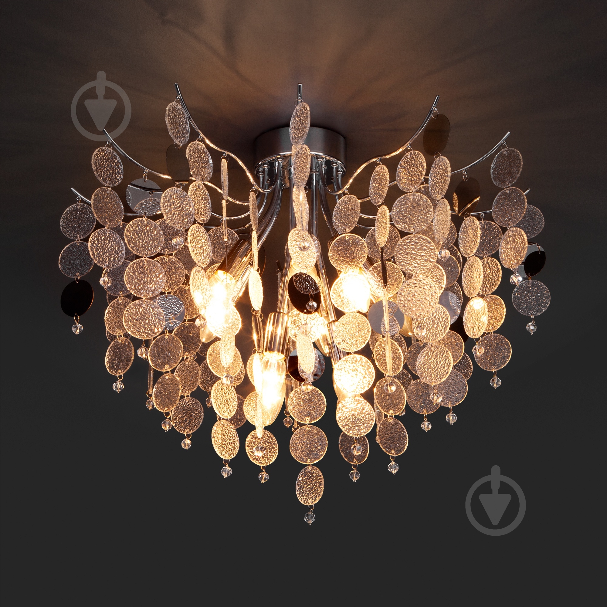 Люстра подвесная Strotskis Bolla 9x60 Вт E14 хром 319/9 (хром) - фото 3