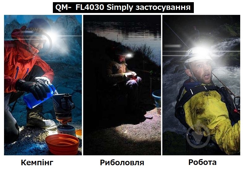 Фонарь налобный Quantum QM-FL4030 Simply COB 100 Lm красный - фото 13