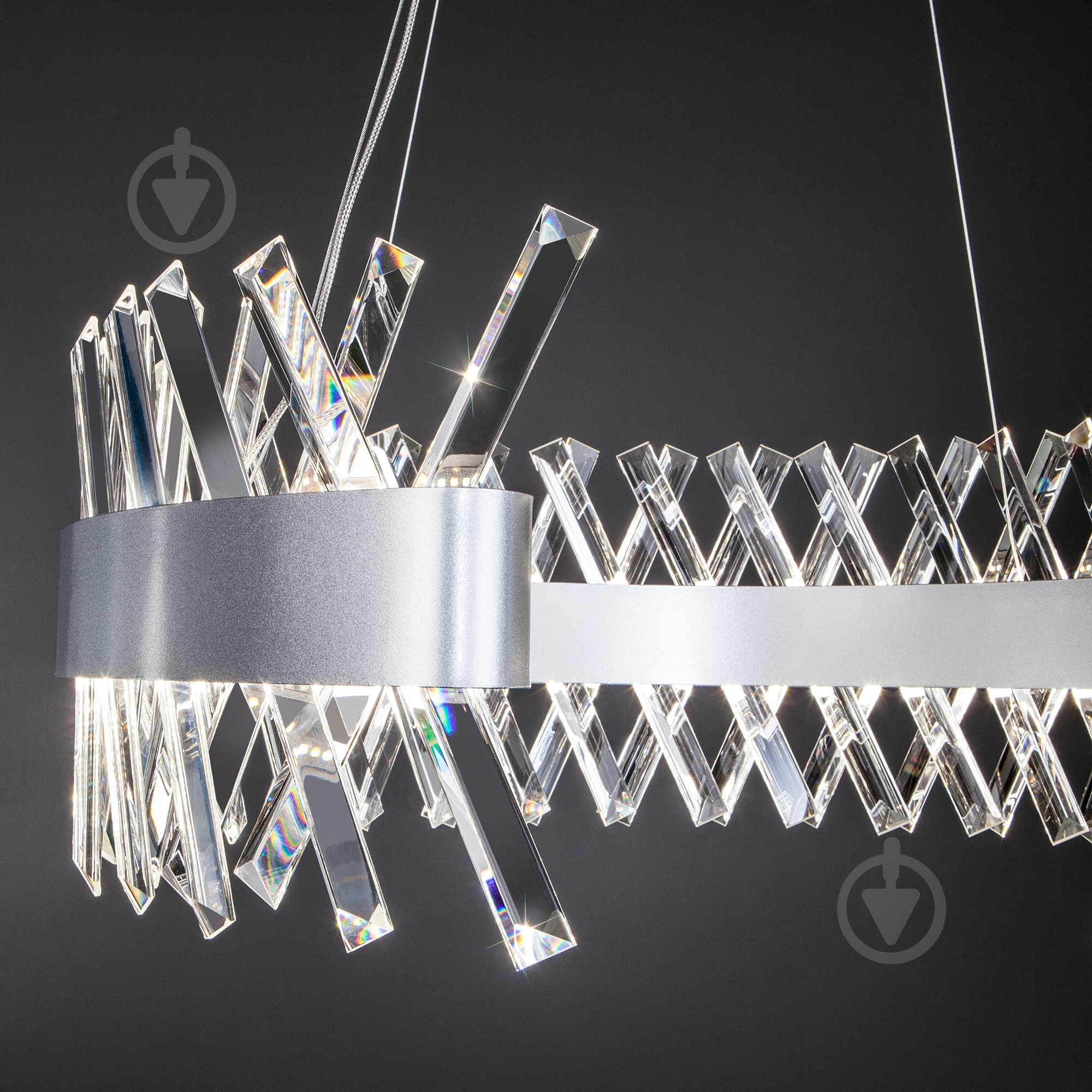 Люстра подвесная Strotskis Parete 175 Вт LED-модуль хром 432/1 - фото 2