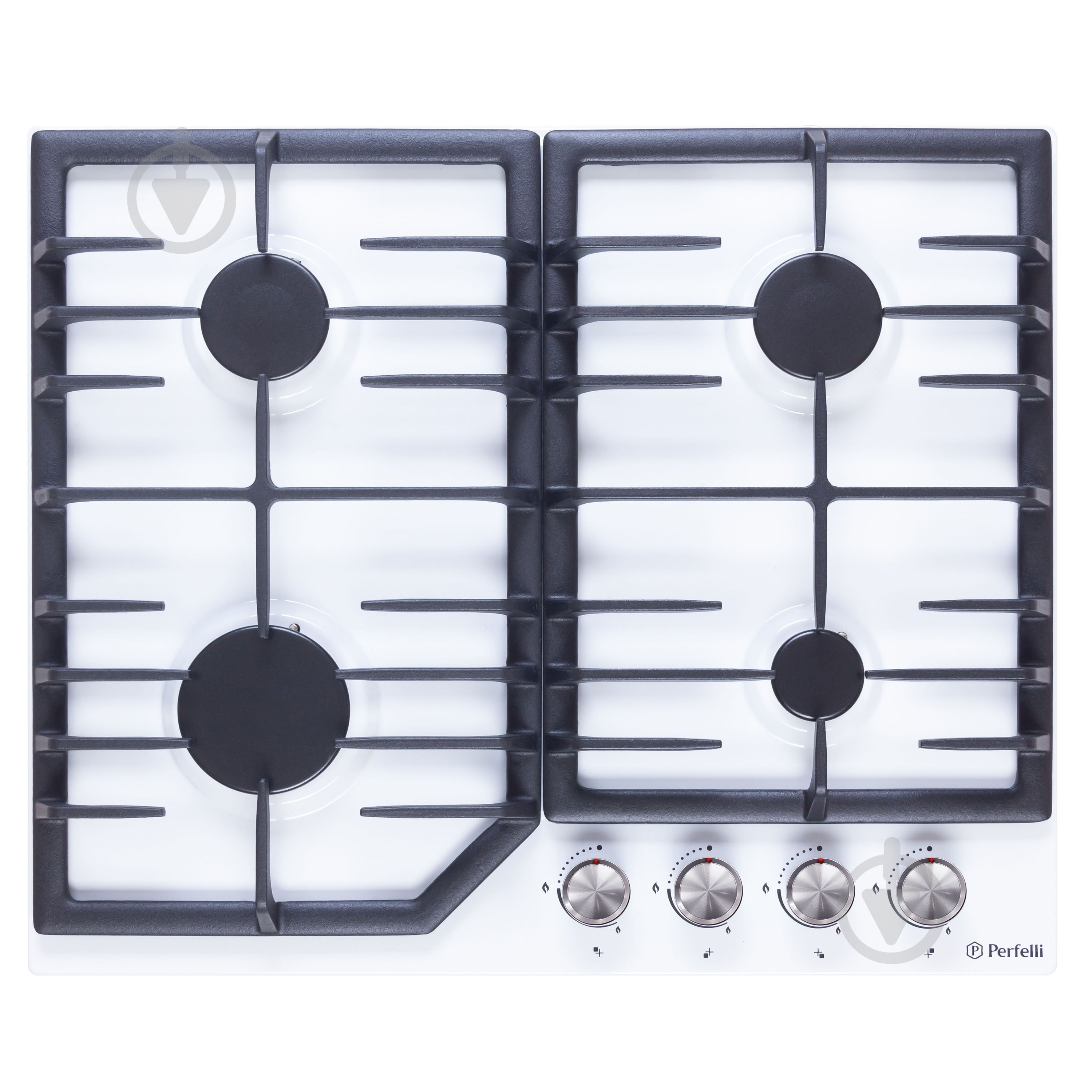 Варочная поверхность газовая Perfelli DIAMOND M69C BIANCO на металле встраиваемая - фото 1 Варочная поверхность газовая Perfelli DIAMOND M69C BIANCO на металле встраиваемая - фото 1