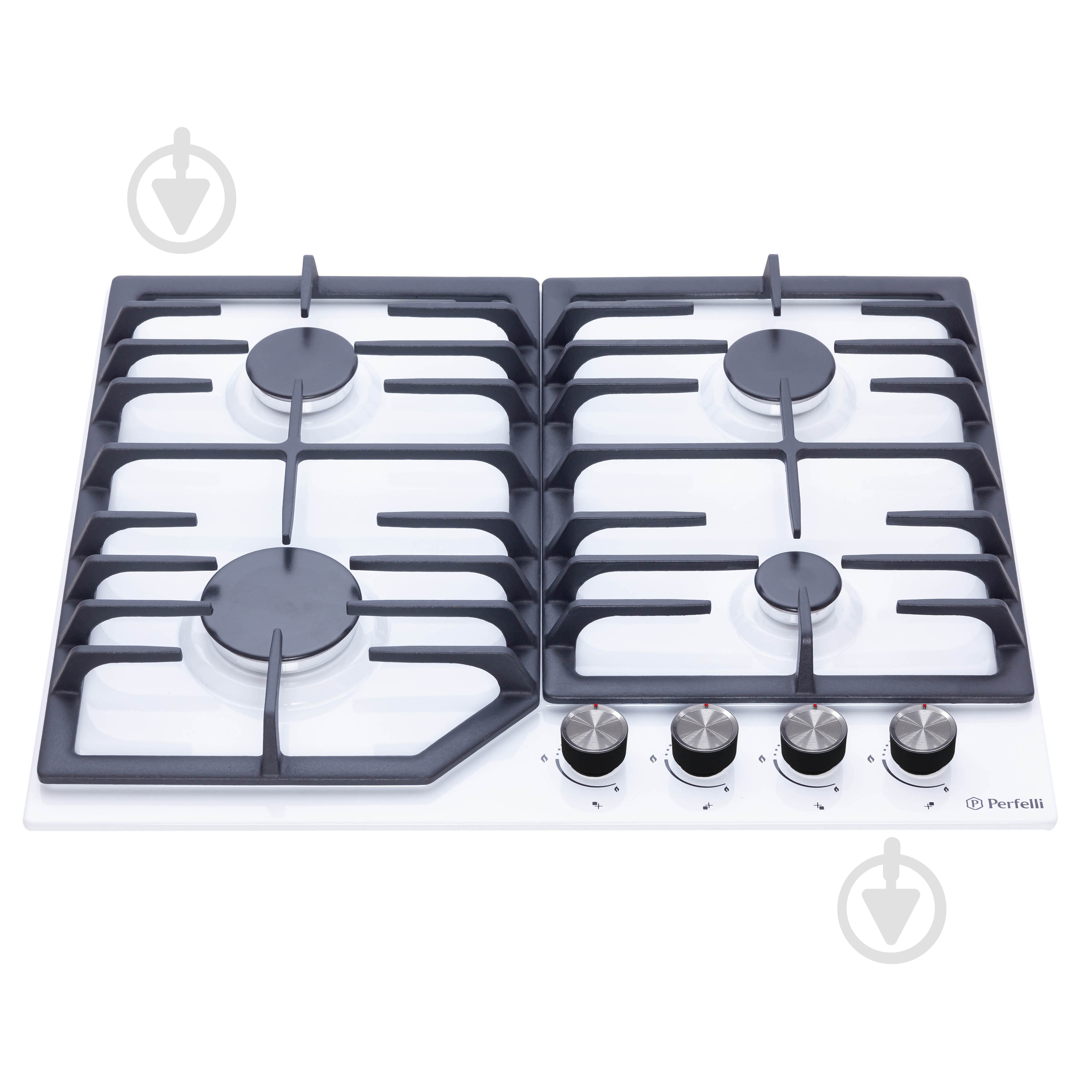 Варочная поверхность газовая Perfelli DIAMOND M69C BIANCO на металле встраиваемая - фото 2 Варочная поверхность газовая Perfelli DIAMOND M69C BIANCO на металле встраиваемая - фото 2