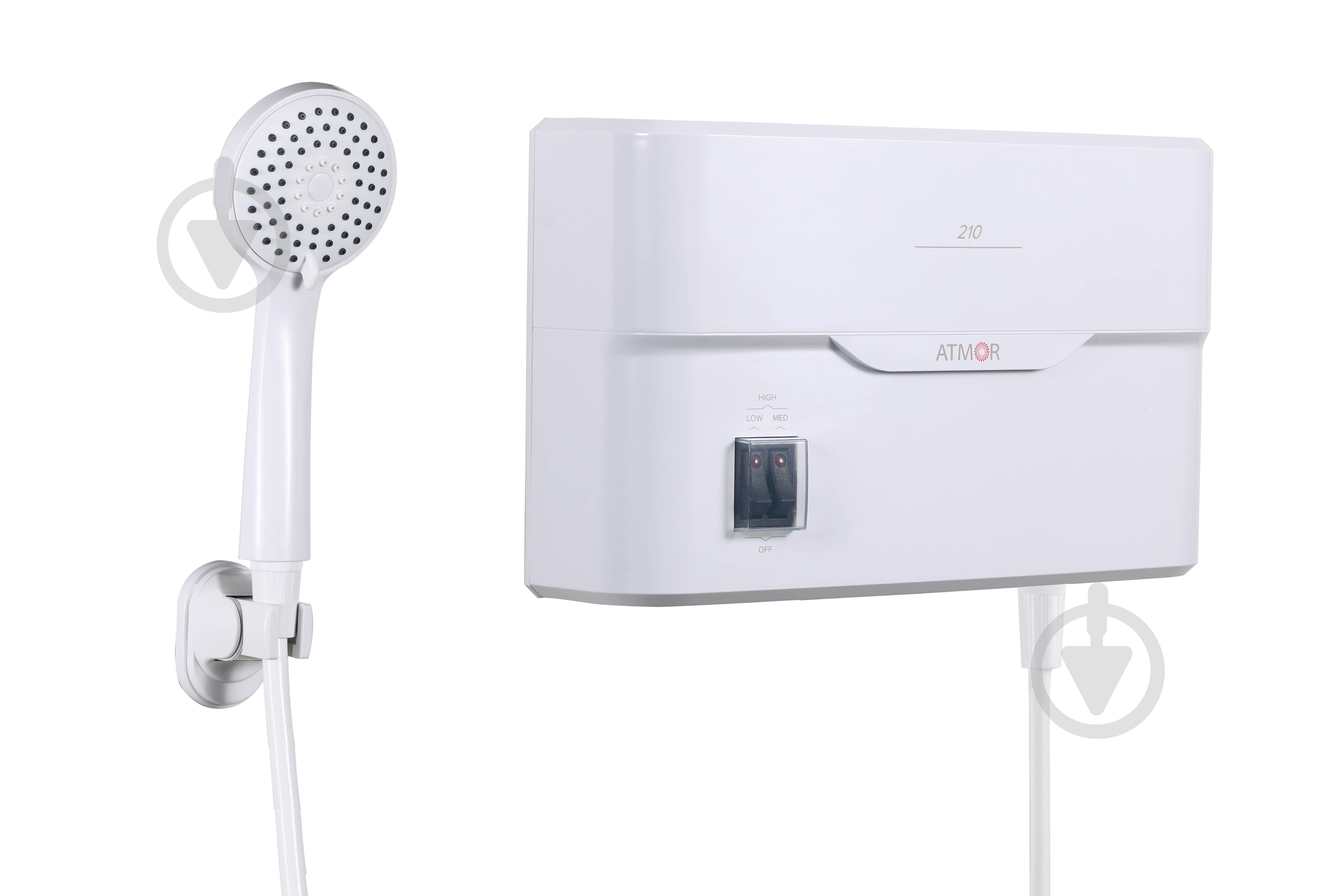 Электроводонагреватель проточный Atmor Basic-210 с душевой насадкой 5 кВт - фото 2 Электроводонагреватель проточный Atmor Basic-210 с душевой насадкой 5 кВт - фото 2
