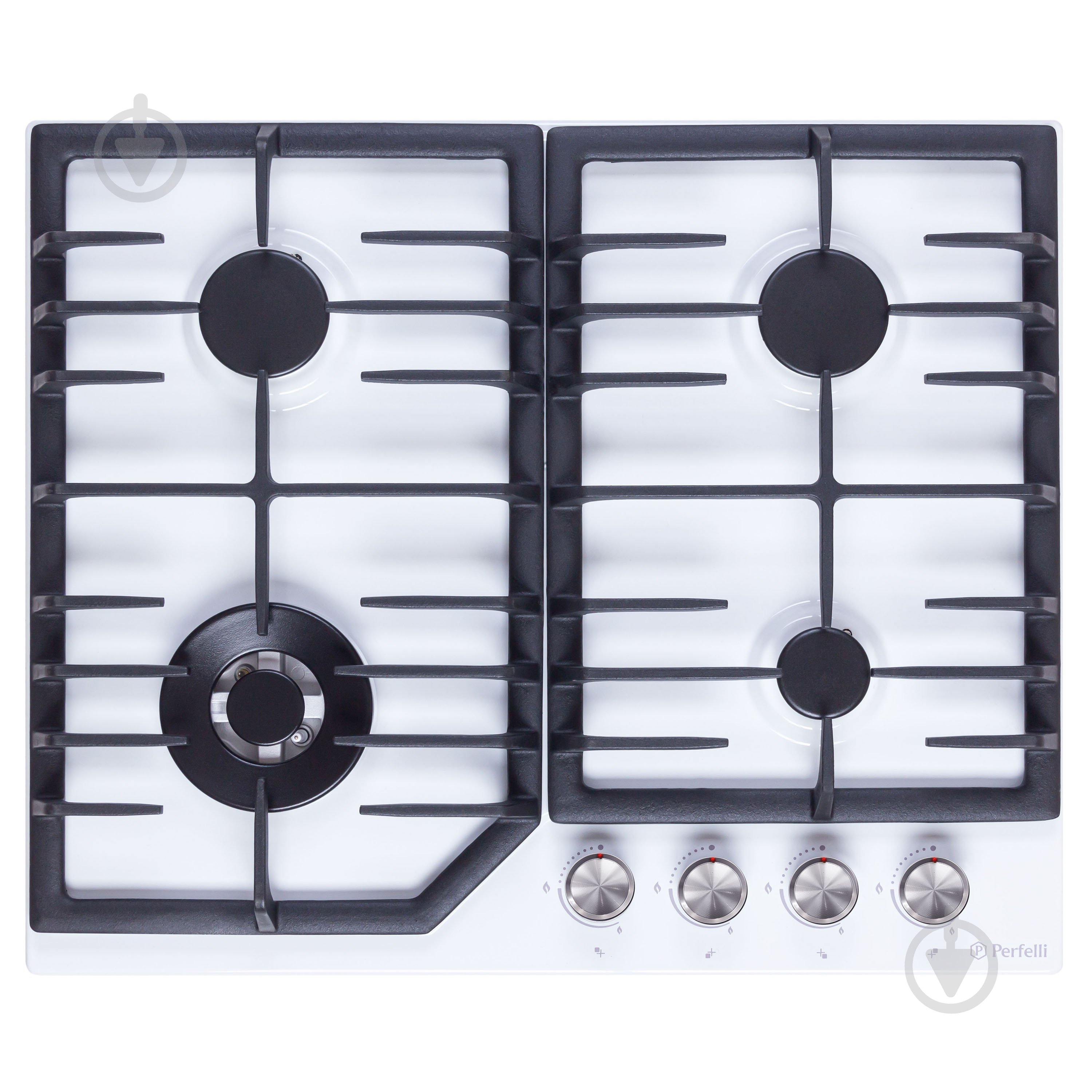 Варочная поверхность газовая Perfelli DIAMOND MW69C BIANCO на металле встраиваемая - фото 1 Варочная поверхность газовая Perfelli DIAMOND MW69C BIANCO на металле встраиваемая - фото 1