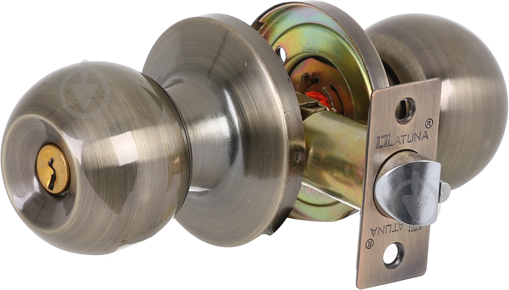 Кнобсет (ручка-защелка) Latuna ab санузловой старая бронза - фото 1