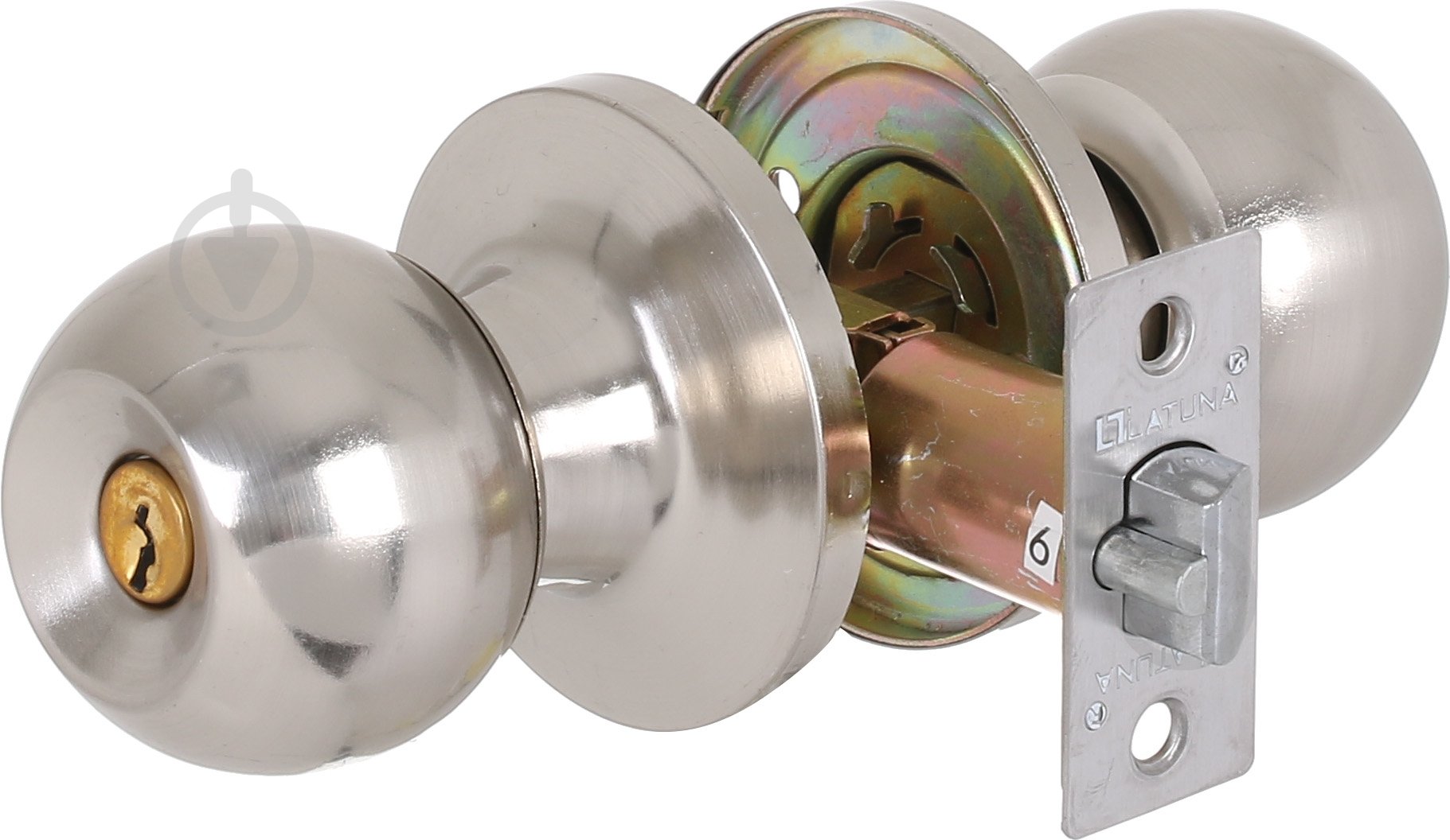 Кнобсет (ручка-защелка) Latuna sn WC матовый никель - фото 1