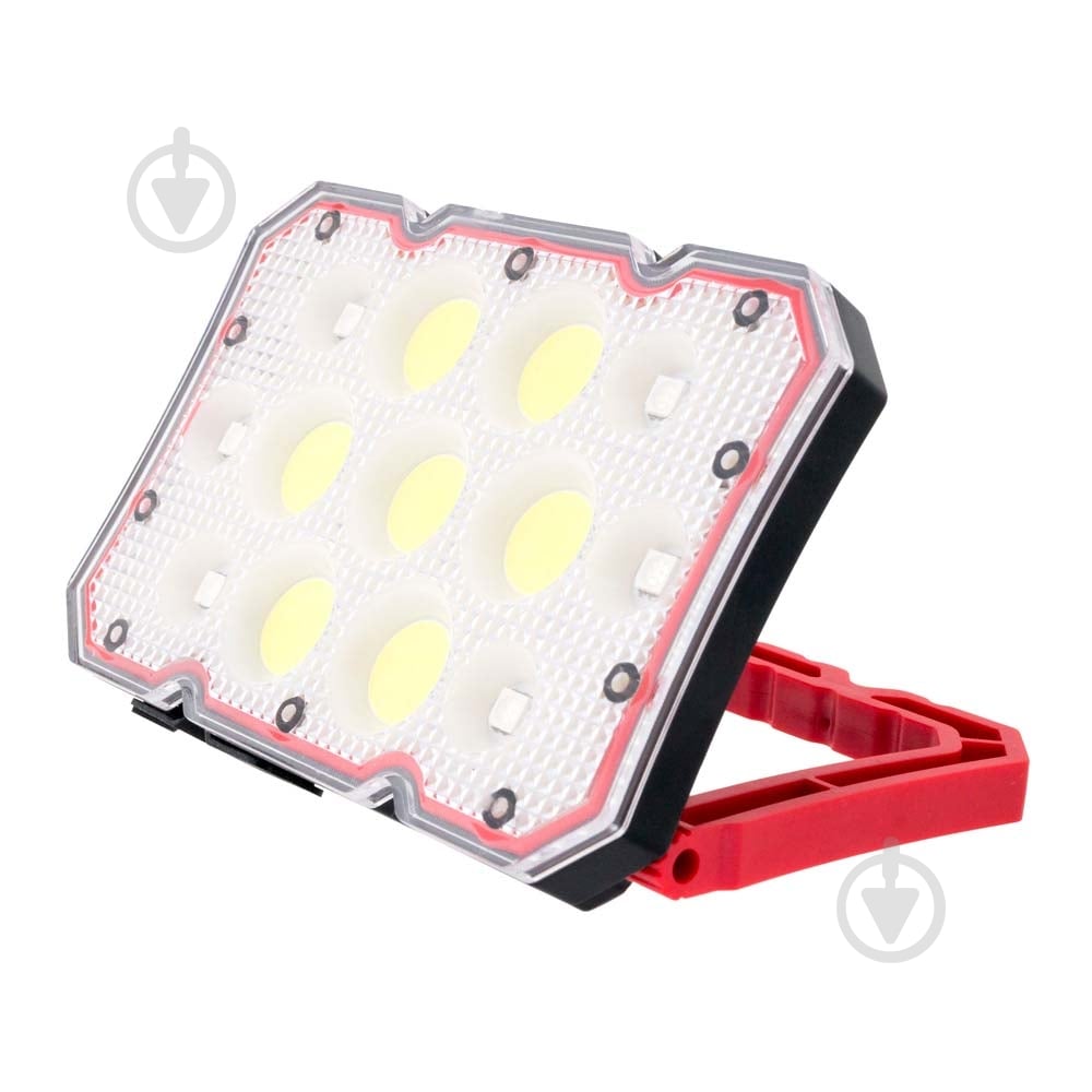 Фонарь прожекторный Quantum Worklight QM-FL2030 Worker 15W COB+LED с функцией Power Bank 400 Lm черный с красным - фото 2