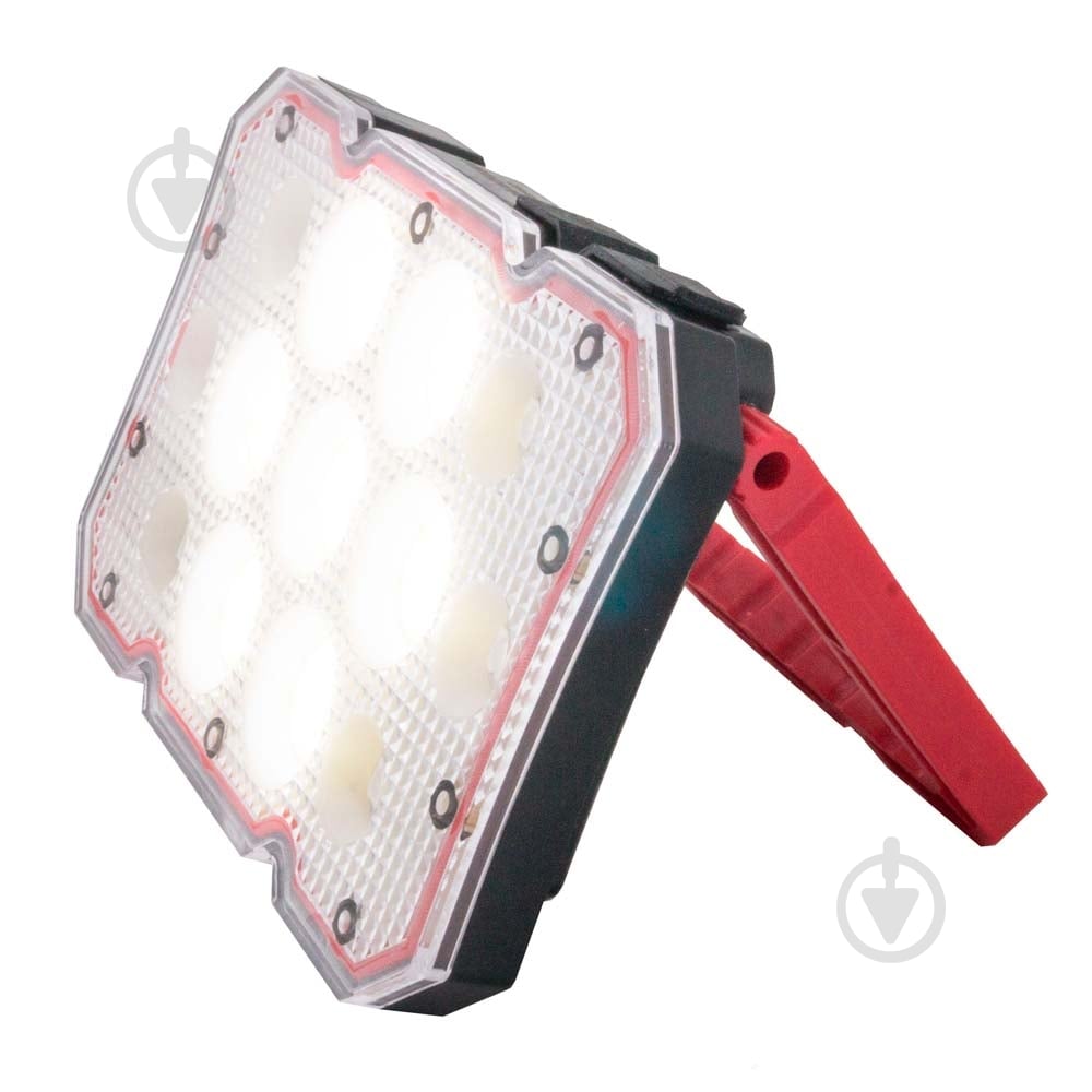 Фонарь прожекторный Quantum Worklight QM-FL2030 Worker 15W COB+LED с функцией Power Bank 400 Lm черный с красным - фото 3