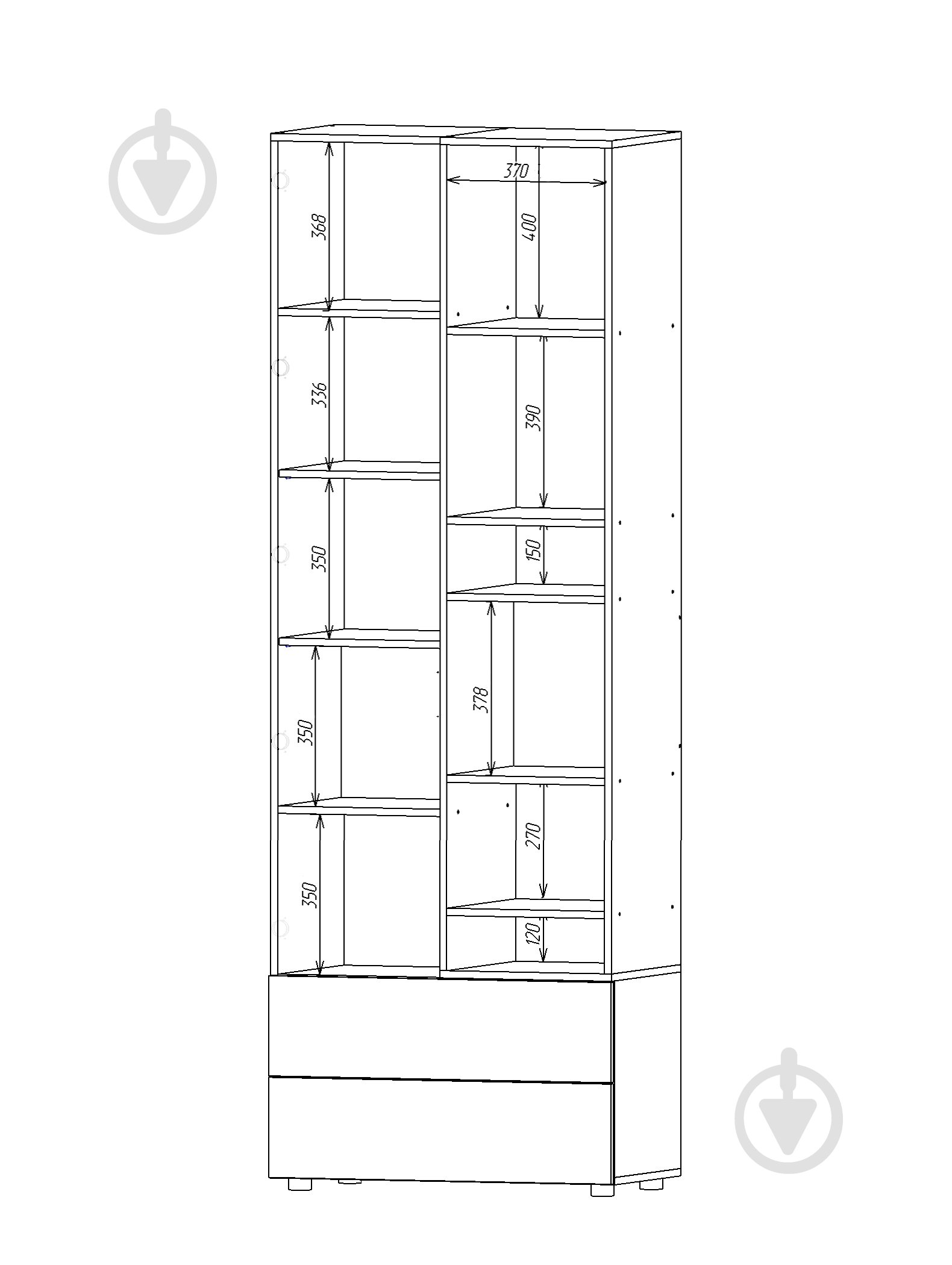 Шкаф Metkas Home A001R 1д2ш ЛДСП 2300х800х420 мм кашемир / дуб артизан / кашемир - фото 5 Шкаф Metkas Home A001R 1д2ш ЛДСП 2300х800х420 мм кашемир / дуб артизан / кашемир - фото 5