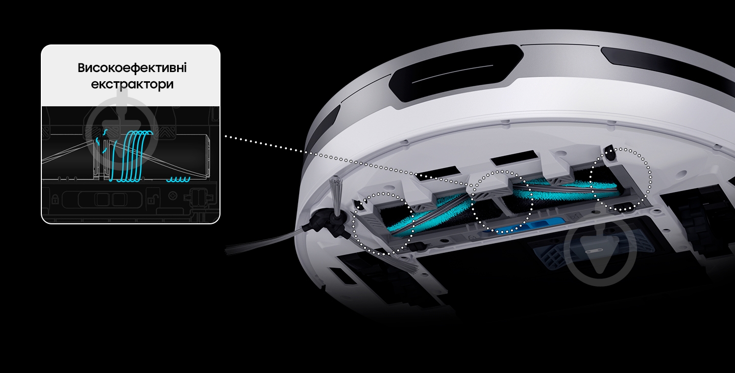 Робот-пылесос Samsung Bespoke Jet Bot plus VR30T85513W/UK white - фото 6