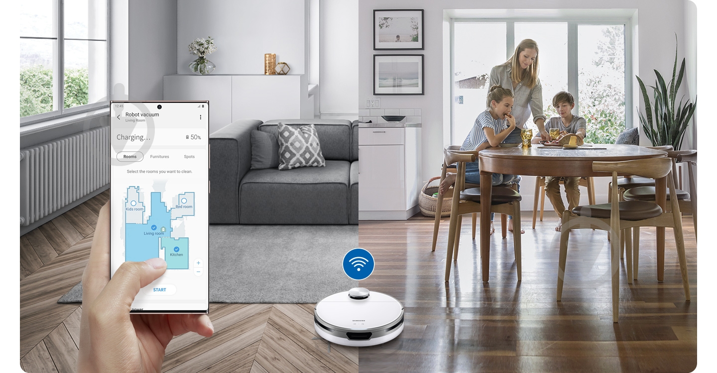 Робот-пылесос Samsung Bespoke Jet Bot plus VR30T85513W/UK white - фото 8