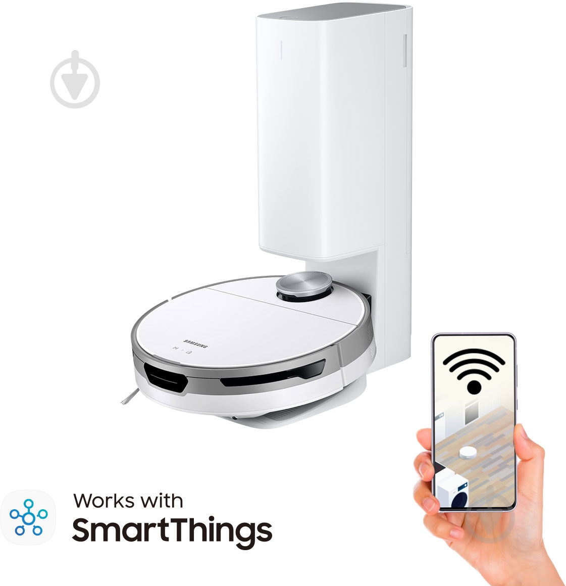 Робот-пылесос Samsung Bespoke Jet Bot plus VR30T85513W/UK white - фото 1
