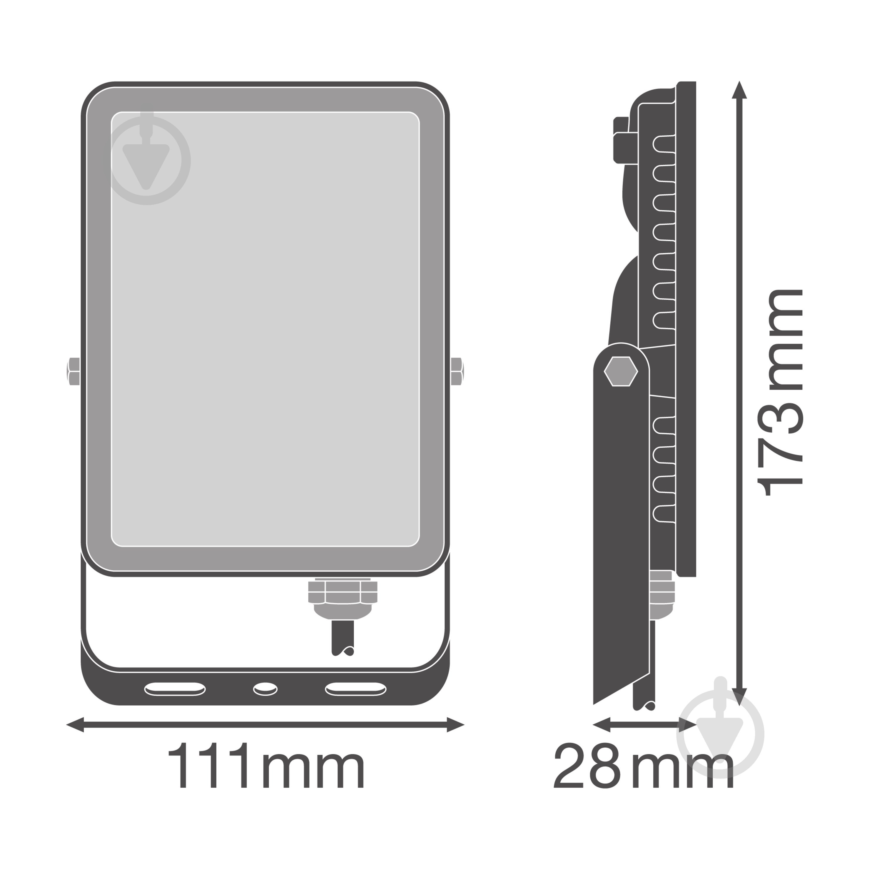 Прожектор світлодіодний Ledvance FL Essential 20 Вт IP65 чорний - фото 9