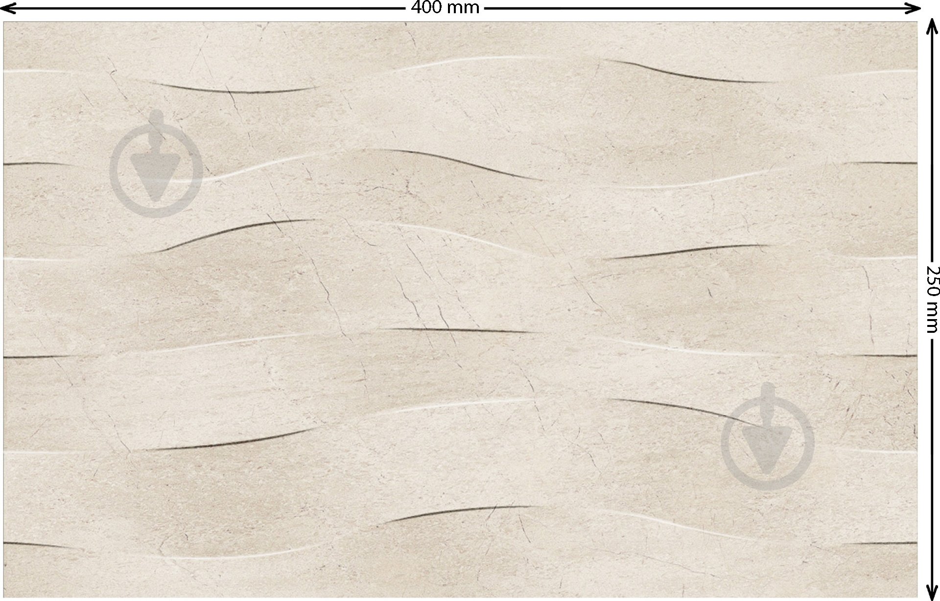Плитка Golden Tile SUMMER STONE Wave бежевый В41161 25x40 - фото 4