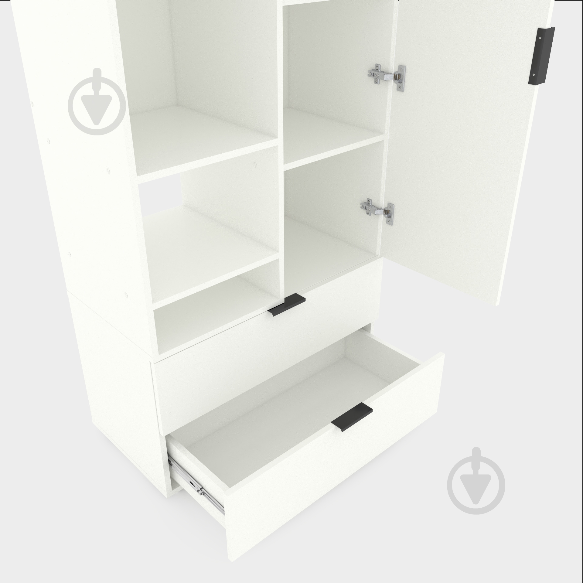 Шкаф Metkas Home A001L 1д2ш ЛДСП 2300х800х420 мм белый снег / белый снег - фото 4 Шкаф Metkas Home A001L 1д2ш ЛДСП 2300х800х420 мм белый снег / белый снег - фото 4