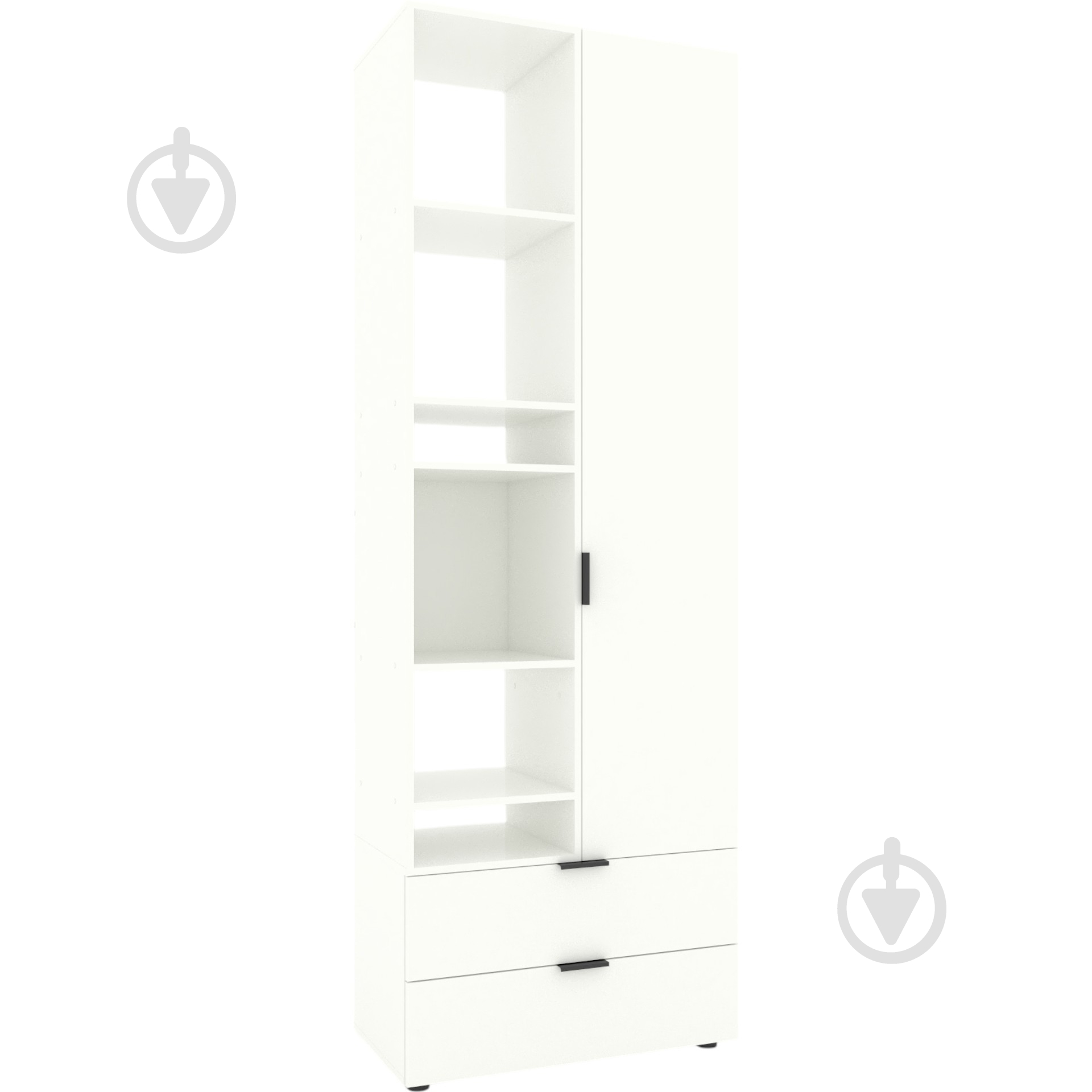 Шкаф Metkas Home A001L 1д2ш ЛДСП 2300х800х420 мм белый снег / белый снег - фото 1 Шкаф Metkas Home A001L 1д2ш ЛДСП 2300х800х420 мм белый снег / белый снег - фото 1