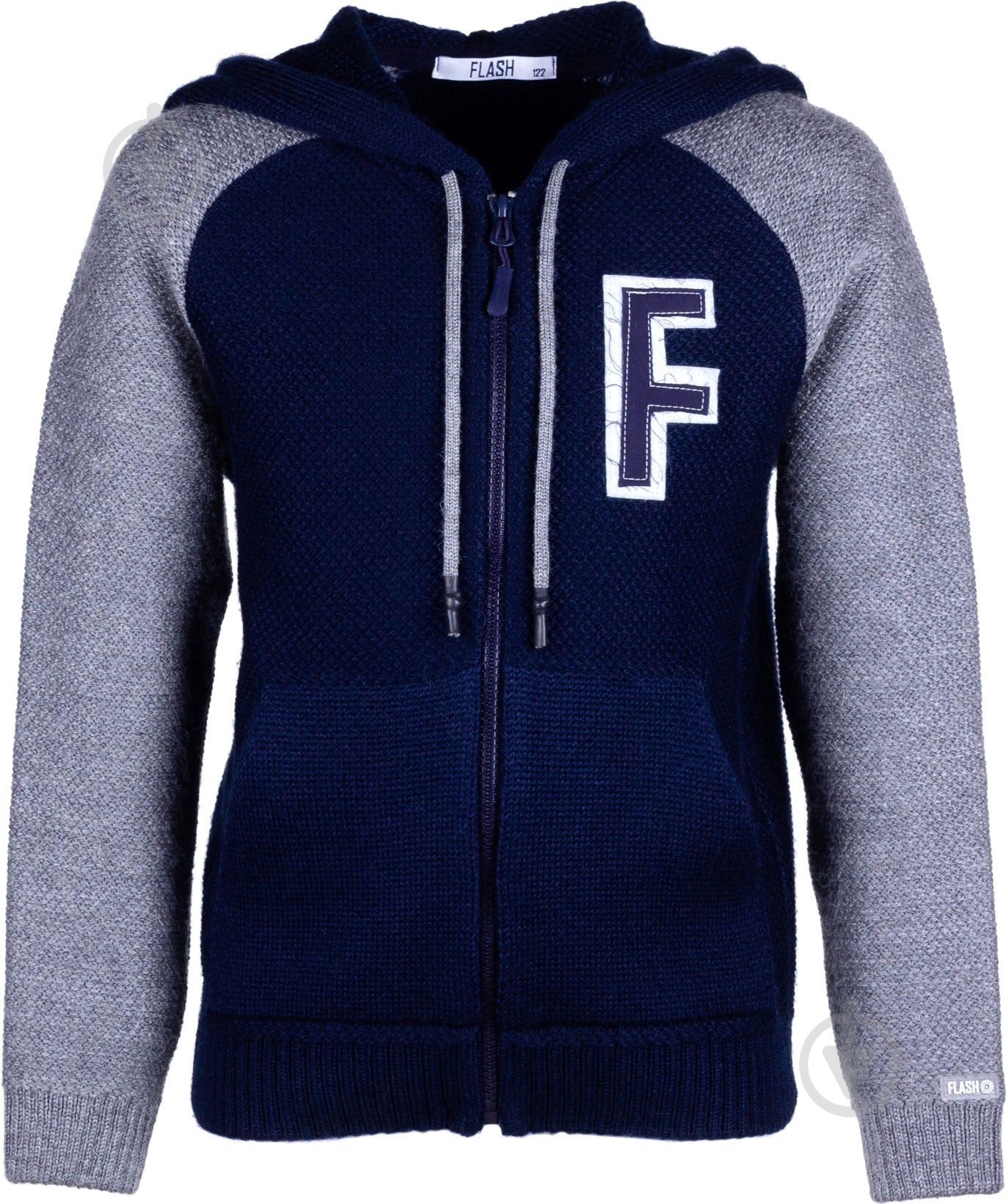 Кофта для хлопчика Flash р.140 темно-синій із сірим 18B083-5-3477 - фото 1 Кофта для хлопчика Flash р.140 темно-синій із сірим 18B083-5-3477 - фото 1