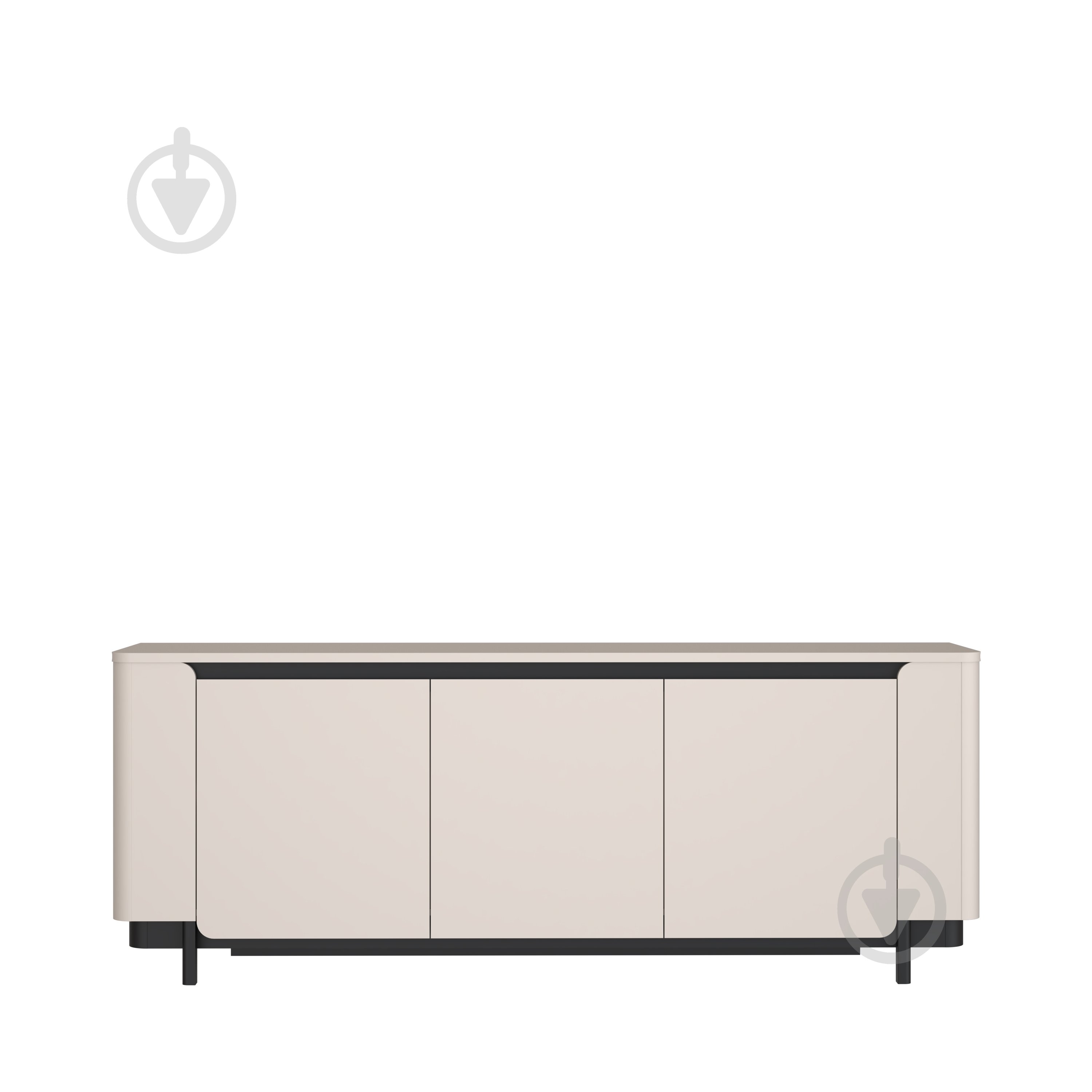 Комод Forte Meble Vodol 3d 2049x779x448 мм чорний/бежевий - фото 2 Комод Forte Meble Vodol 3d 2049x779x448 мм чорний/бежевий - фото 2