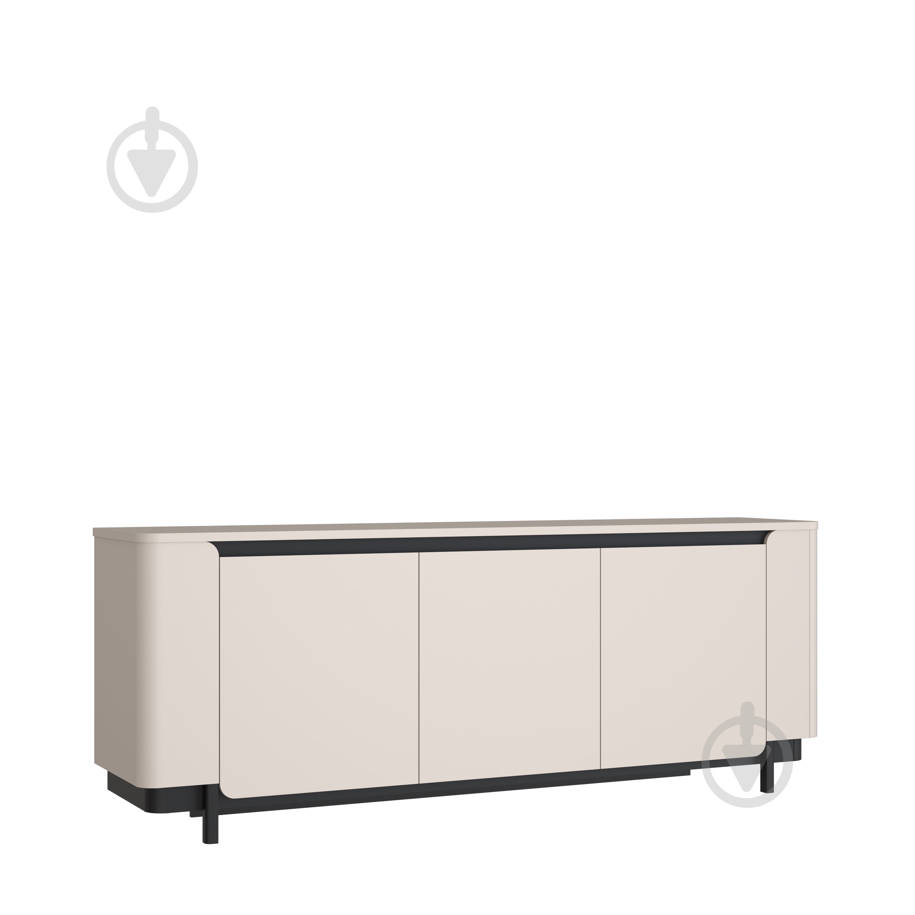 Комод Forte Meble Vodol 3d 2049x779x448 мм чорний/бежевий - фото 1 Комод Forte Meble Vodol 3d 2049x779x448 мм чорний/бежевий - фото 1