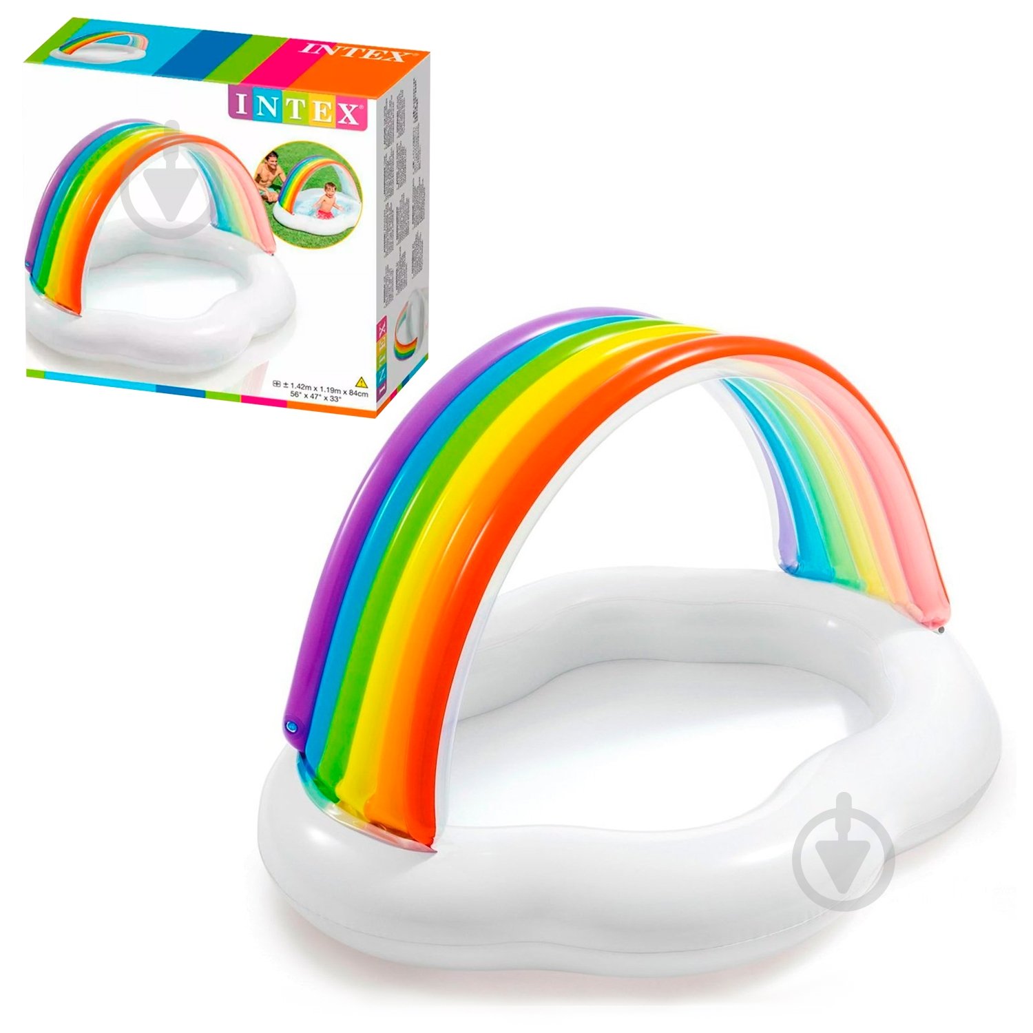 Бассейн надувной Intex Радуга (57141) - фото 1