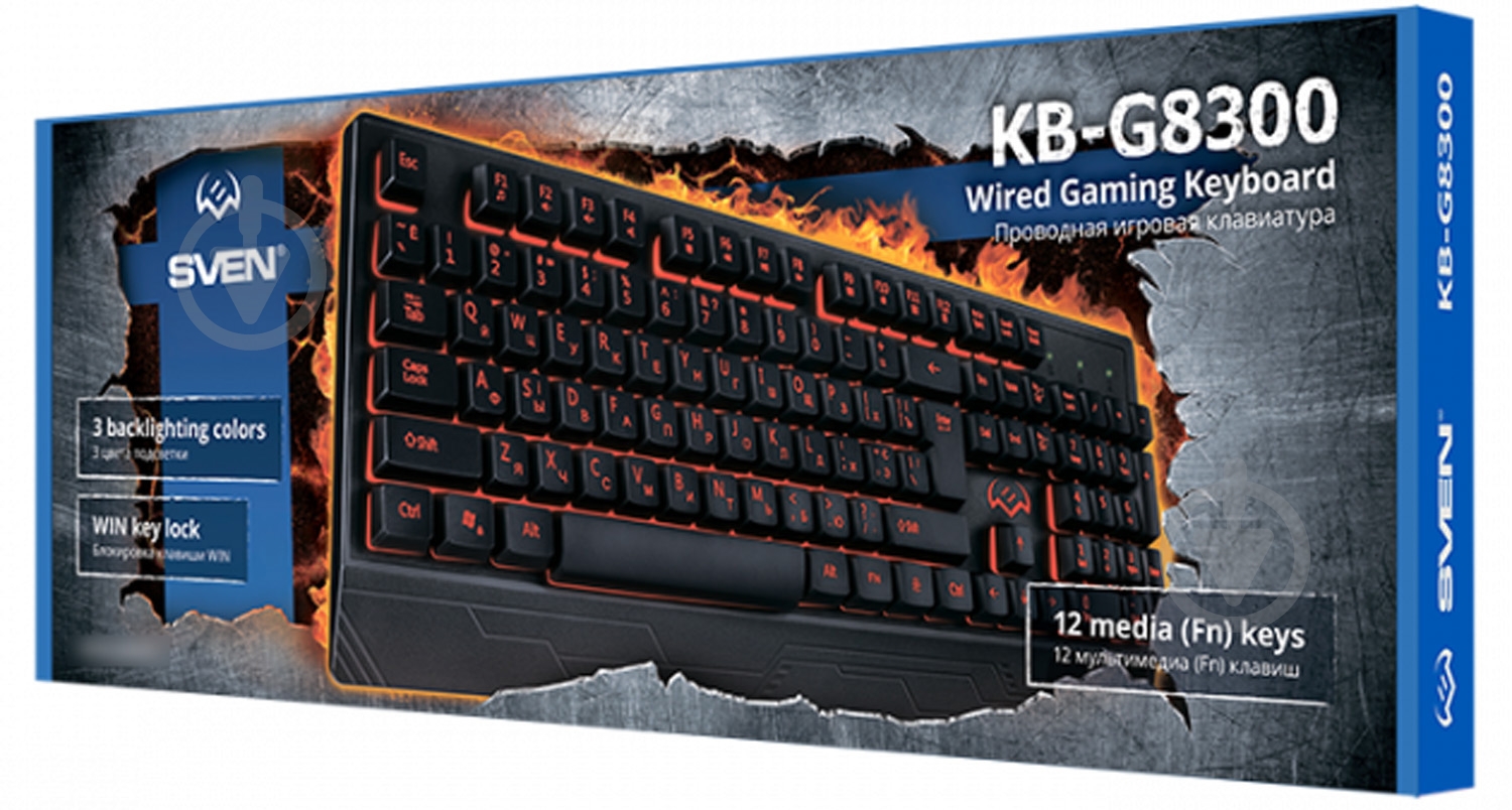 Клавиатура Sven black (KB-G8300) - фото 11