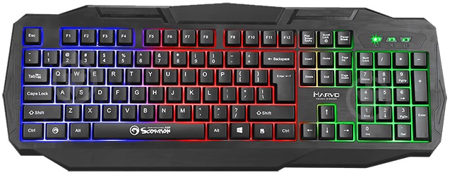 Клавиатура Marvo black (K601 Multi-LED USB) - фото 1 Клавиатура Marvo black (K601 Multi-LED USB) - фото 1