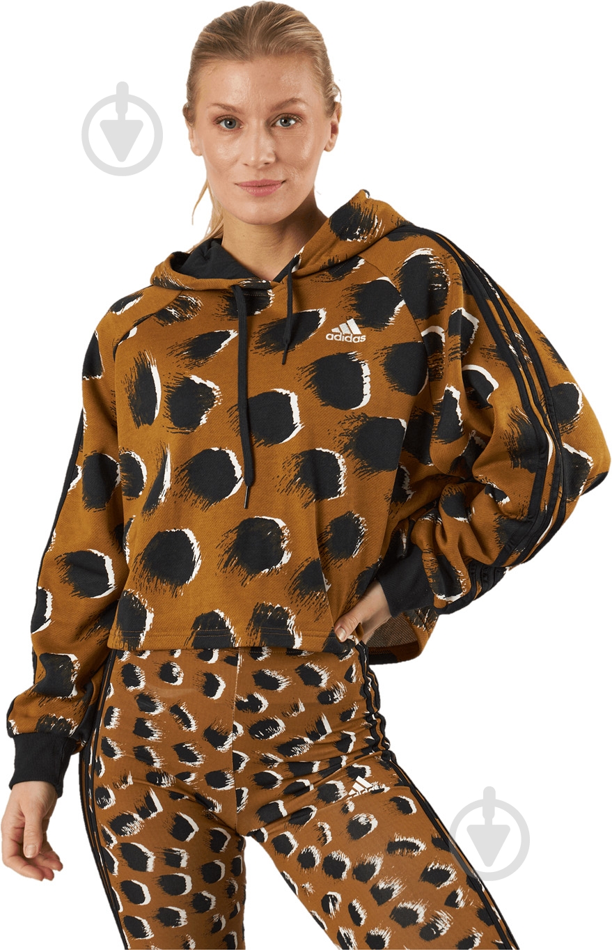 Джемпер Adidas Essentials IC8686 р.XS коричневый - фото 2 Джемпер Adidas Essentials IC8686 р.XS коричневый - фото 2