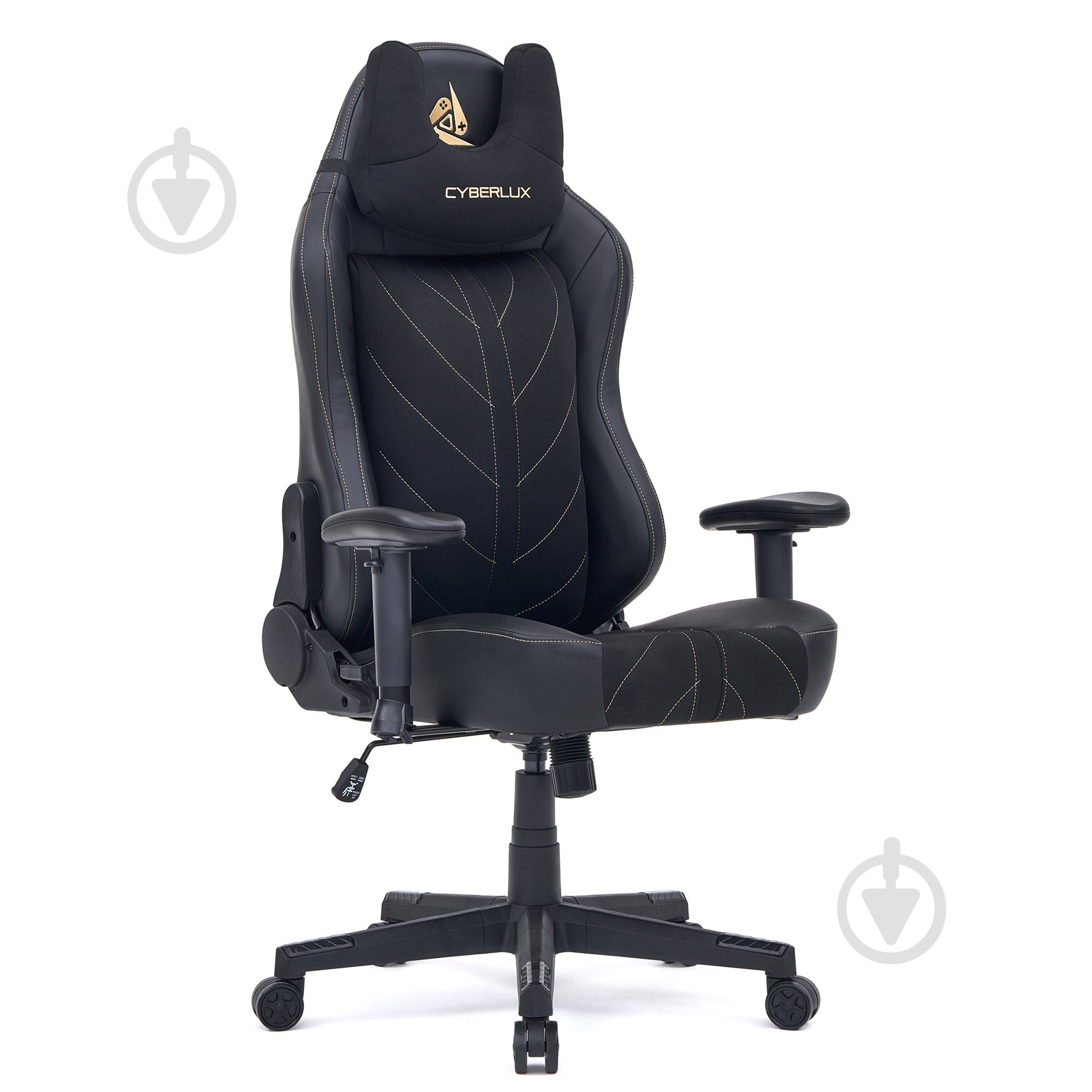 Кресло игровое Cyberlux Helios GM-204 B черный/золотой - фото 1