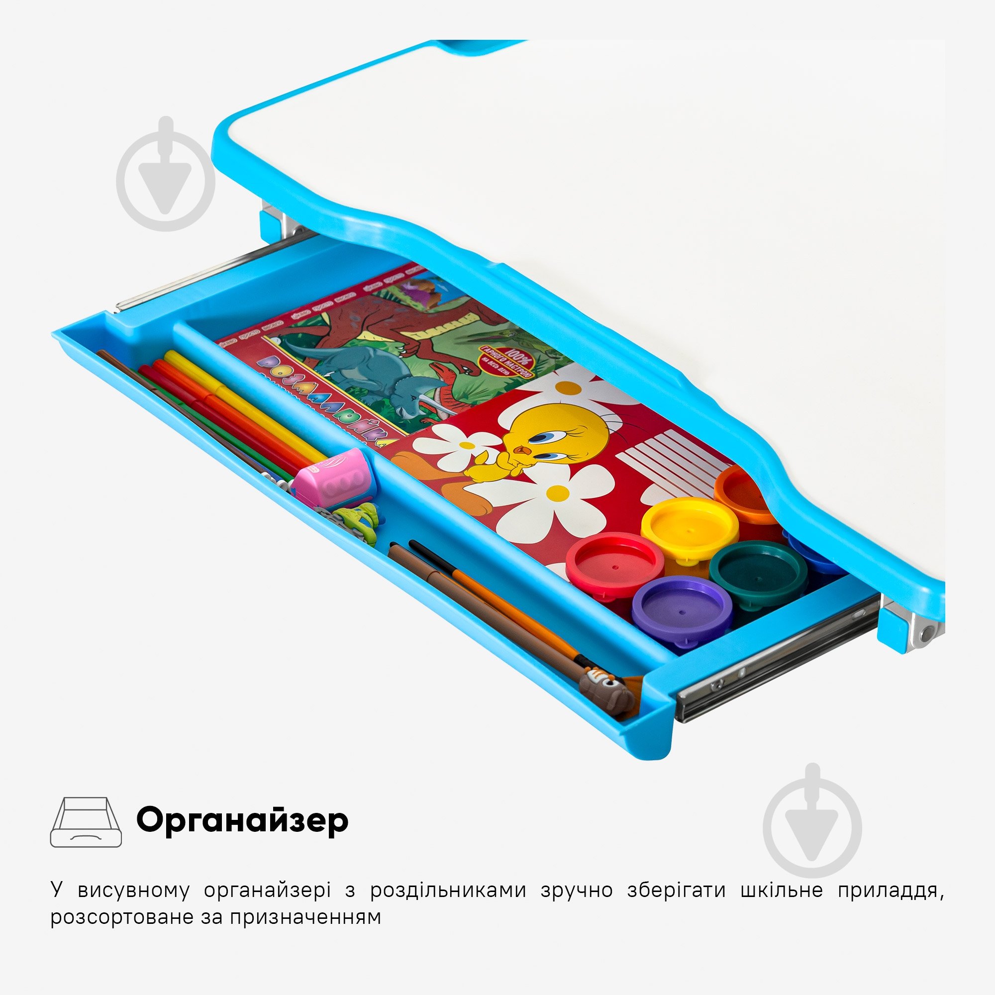 Комплект парта і стілець Evo-kids Evo-06 Plus Blue - фото 4 Комплект парта і стілець Evo-kids Evo-06 Plus Blue - фото 4