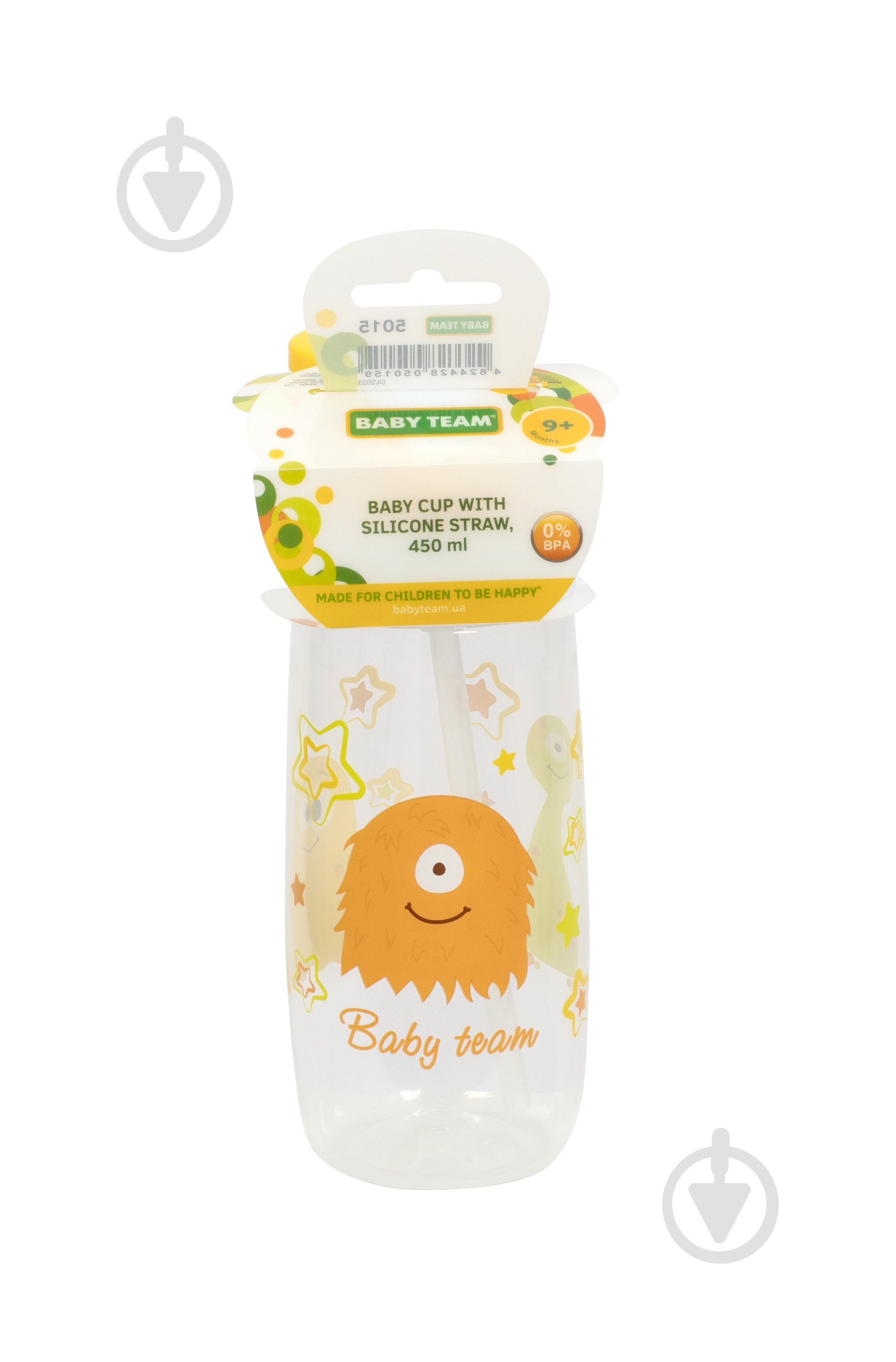 Поїльник Baby Team із силіконовою трубочкою 450 мл 5015 - фото 1