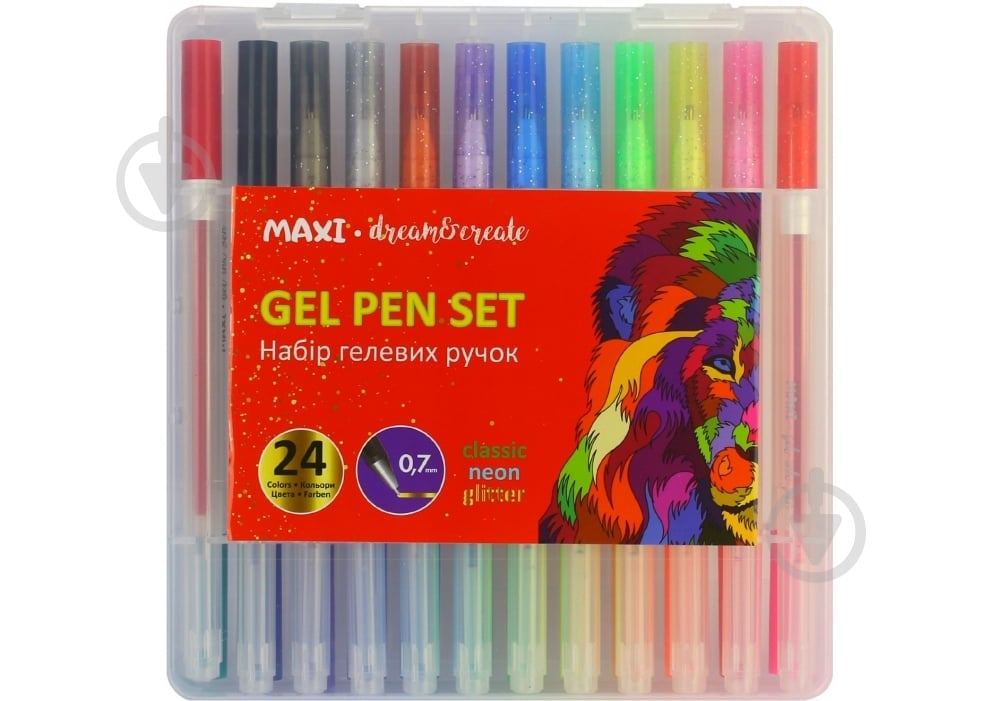 Набор ручек гелевых Maxi 24 шт. - фото 1 Набор ручек гелевых Maxi 24 шт. - фото 1