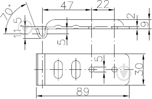 Фиксатор для бортовых замков BVG 60-A AL-KO 1860081 - фото 2